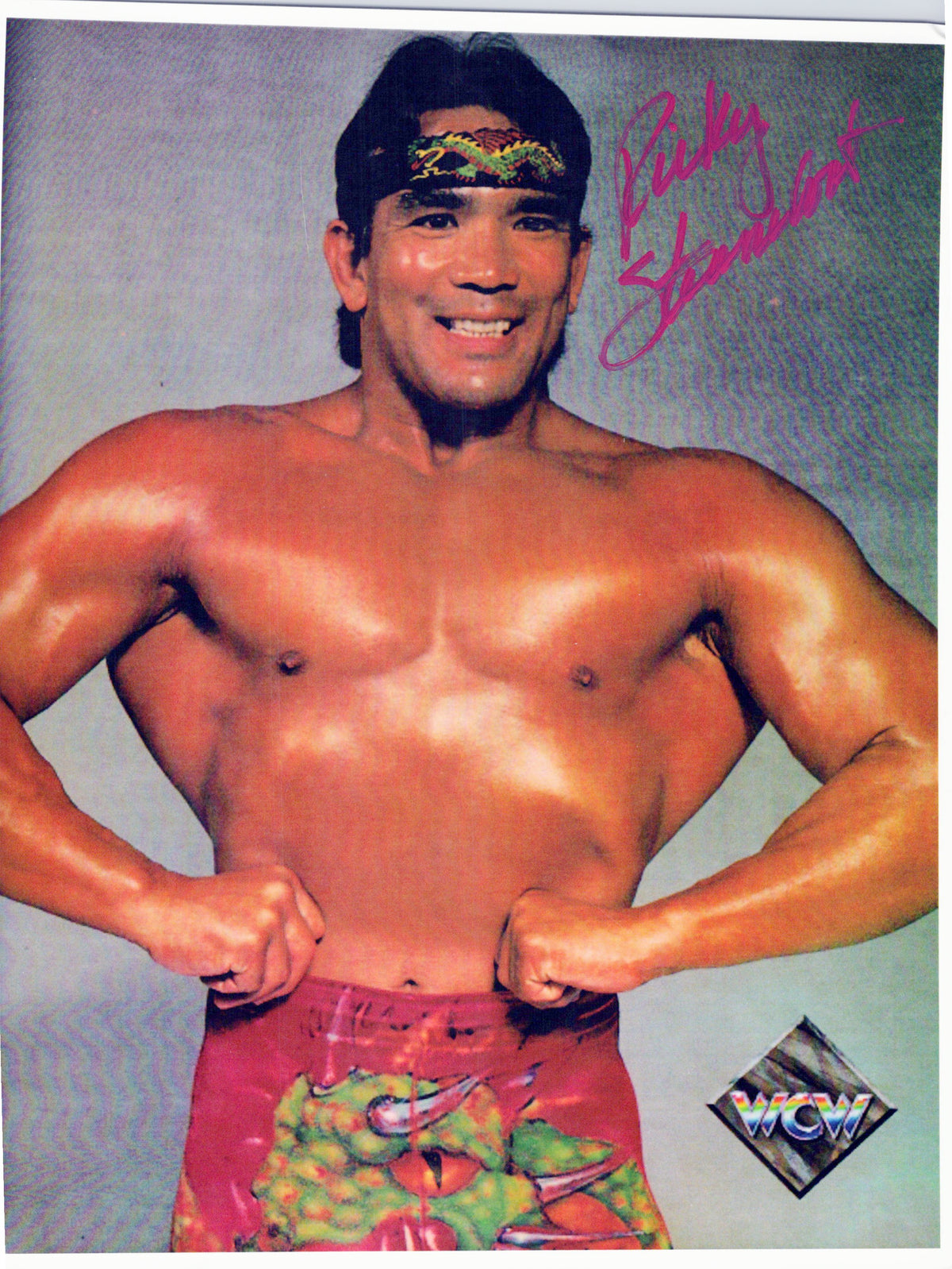 Ricky The Dragon Steamboat WWF WCW 8.5x11 photo signed autographed
