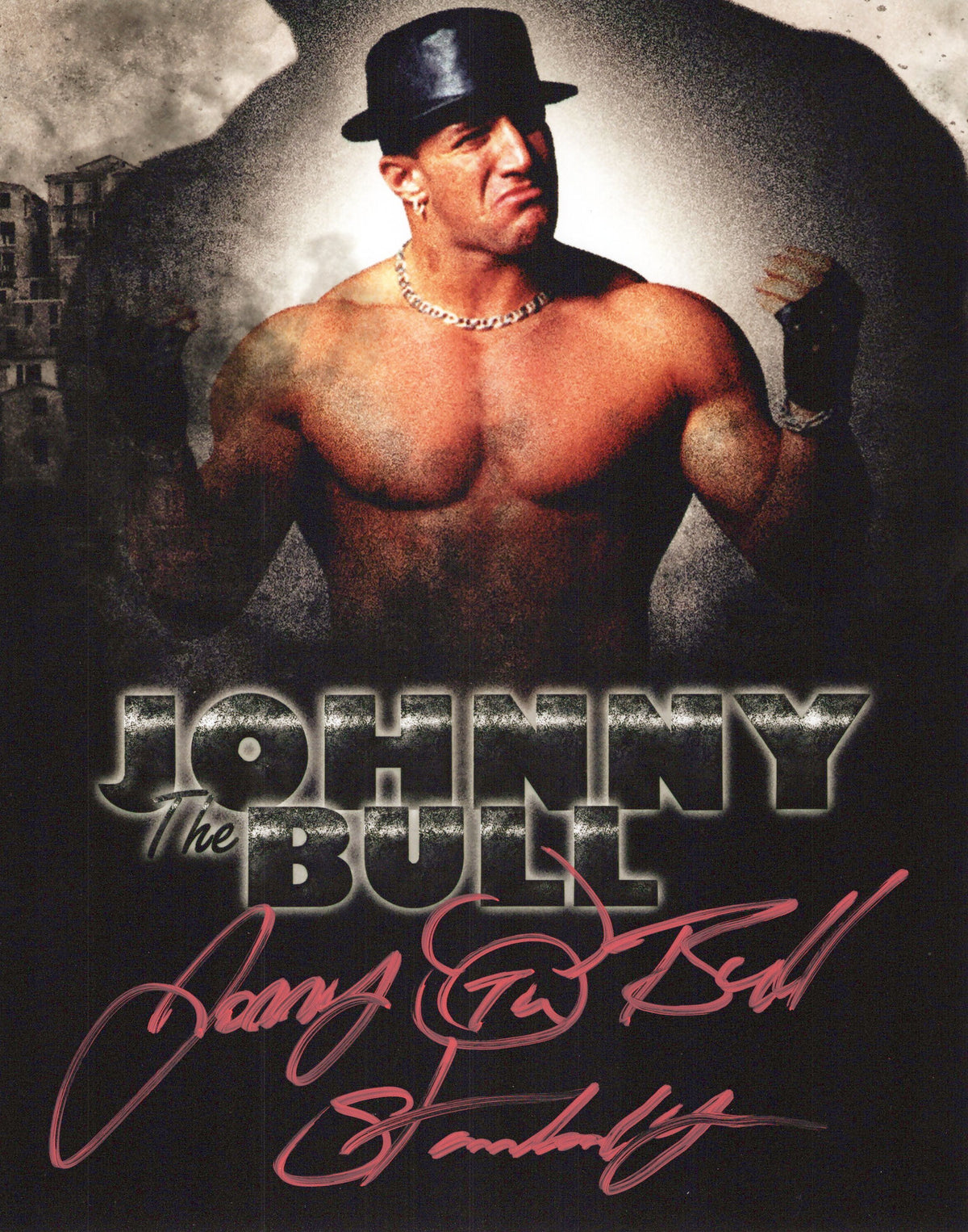 Johnny The Bull 8x10 photo signed auto autographed WWE WWF