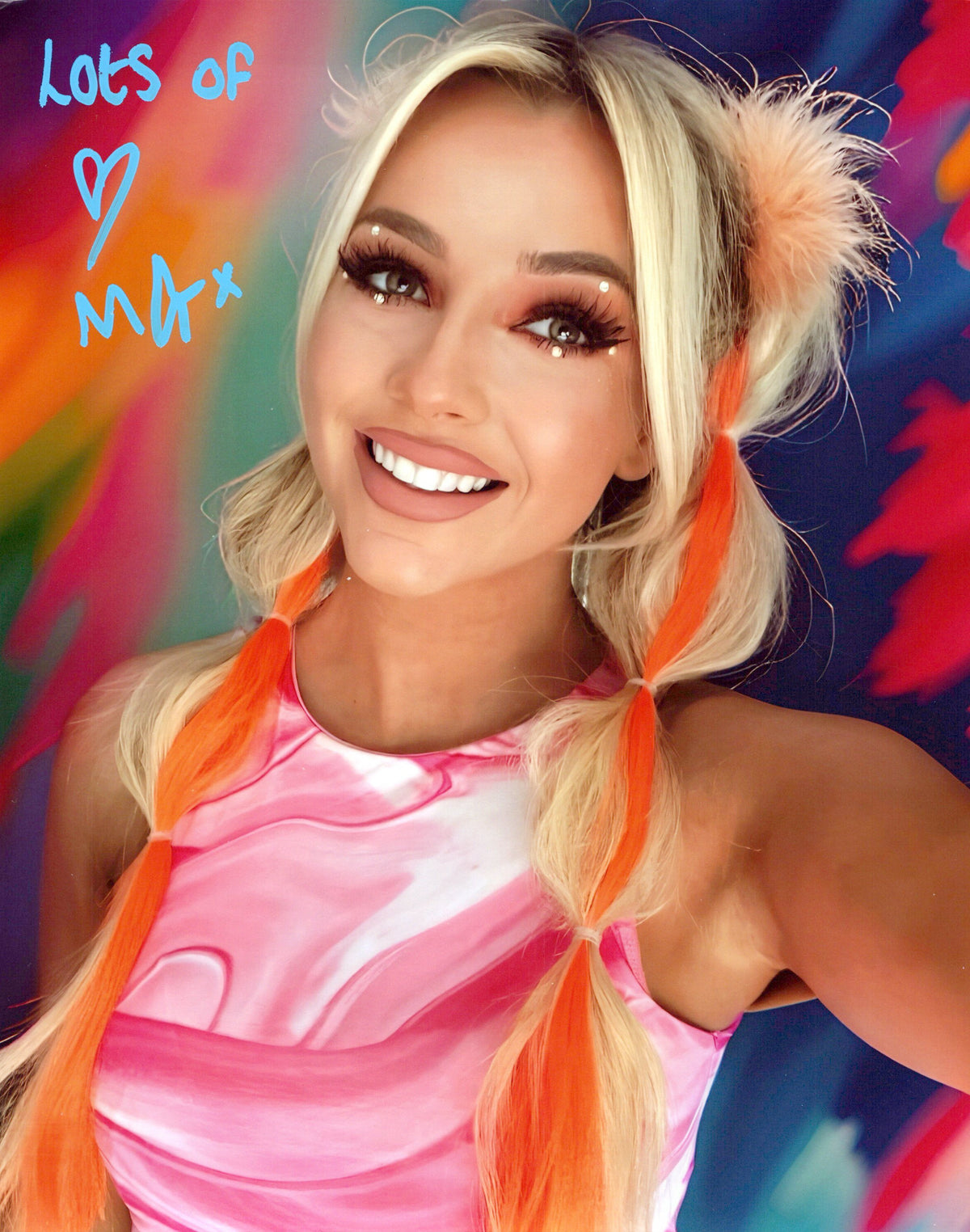 Myla Grace (metallic 8x10) photo signed auto autographed NXTUK AEW TNA