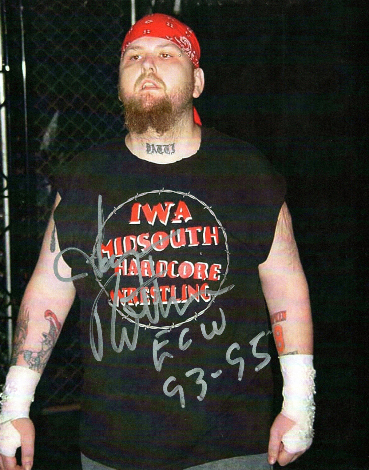 Ian Rotten IWA ECW 8x10 photo signed auto autograph