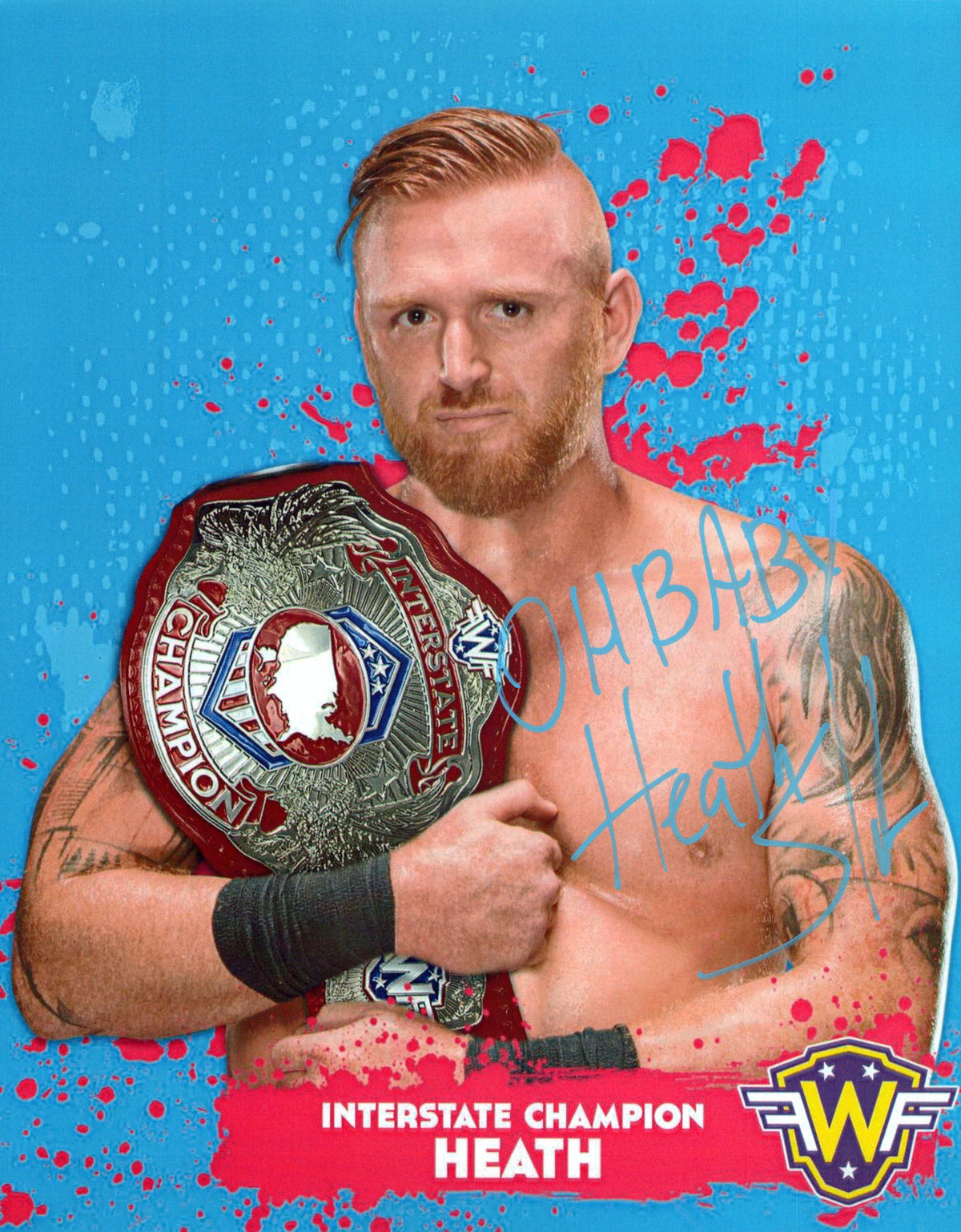 Heath Slater 8x10 WWE WWF TNA signed auto autographed