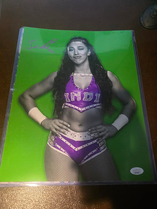 Indi Hartwell Purple Chase (11x14 metallic) WWE TNA NXT photo signed auto autographed