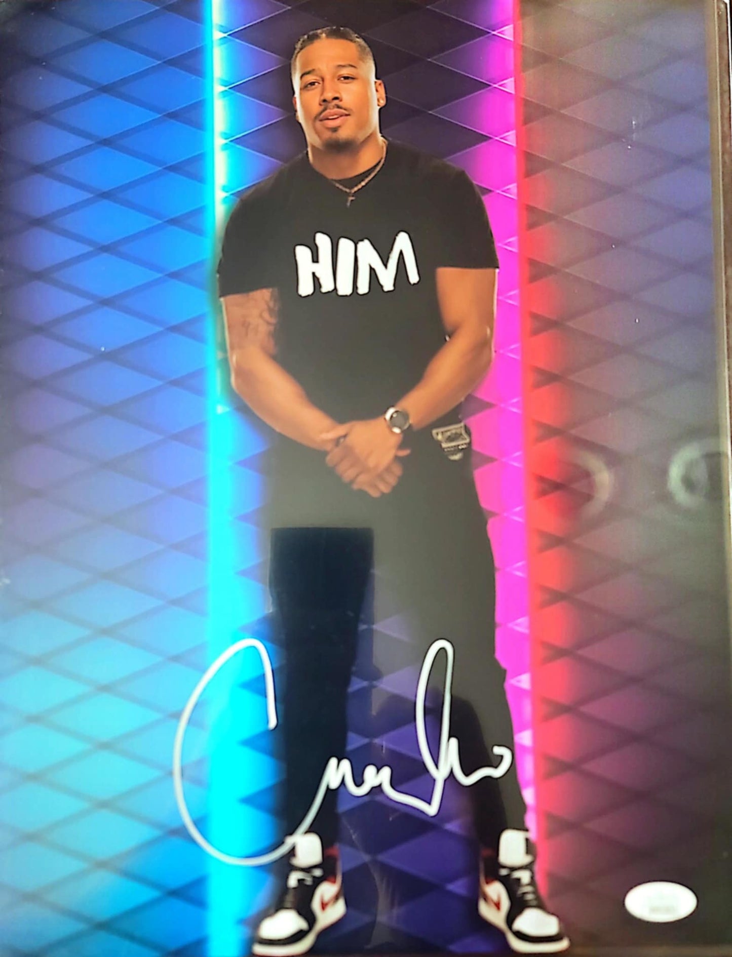 Carmelo JSA COA (11x14 metallic) funhouse WWE NXT photo signed auto autographed