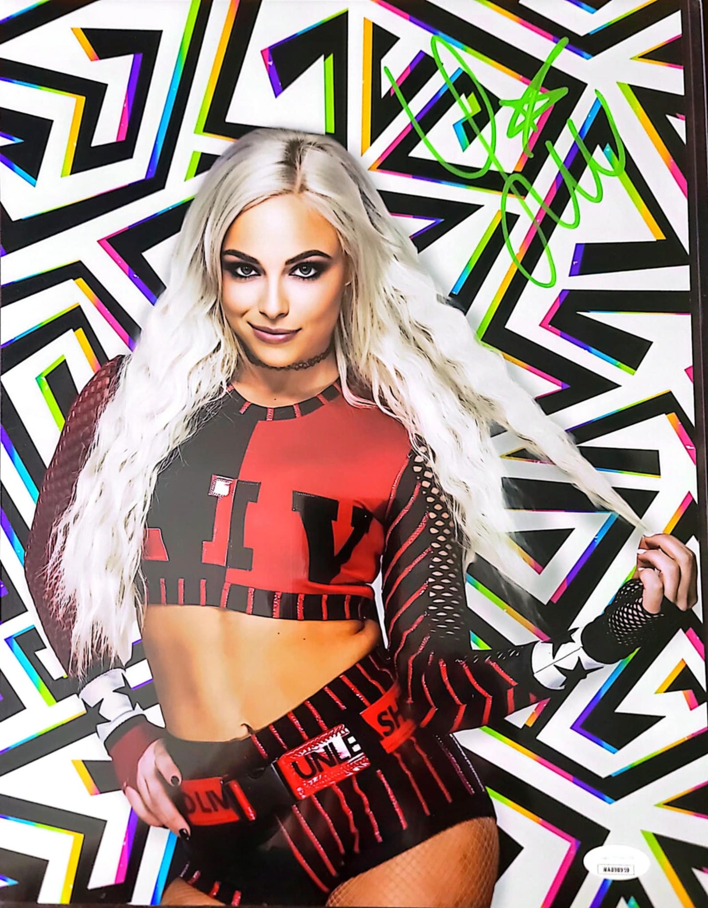 Liv Morgan JSA COA (11x14 metallic) funhouse WWE photo signed auto autographed