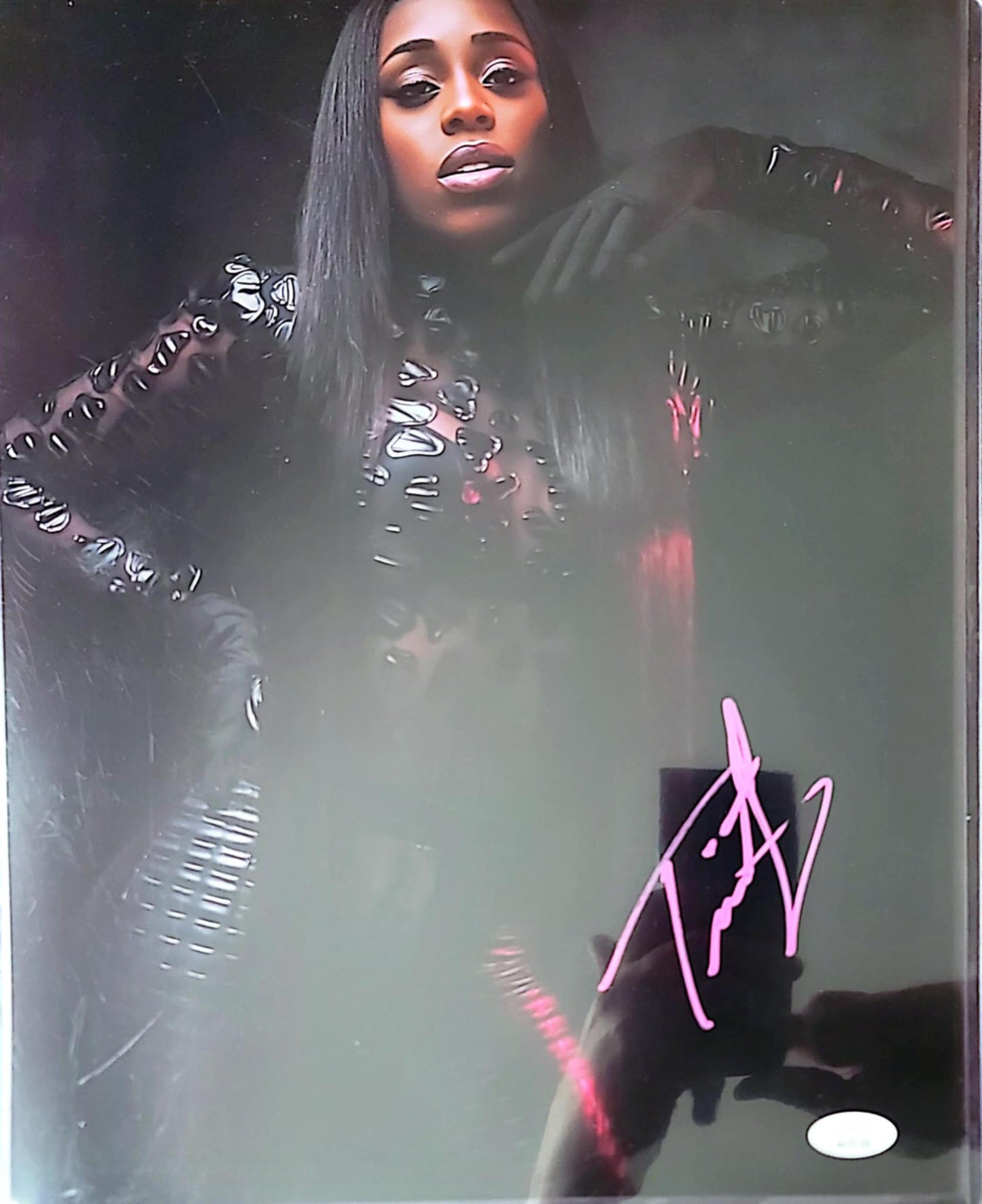 Trinity Naomi JSA COA (11x14 metallic) funhouse WWE TNA NXT photo signed auto autographed