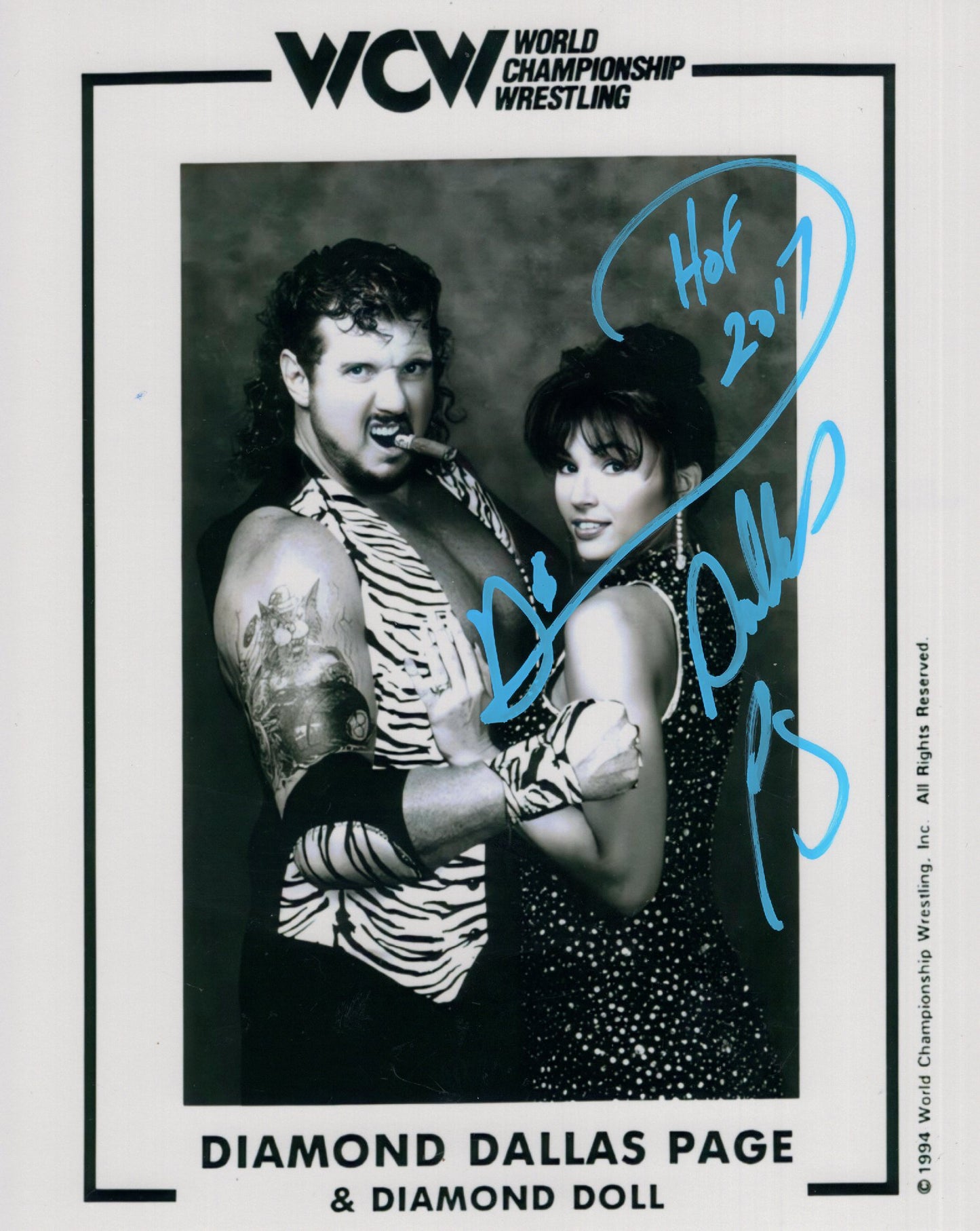 Diamond Dallas Page DDP (metallic 8x10 photo) WWF WWE WCW signed auto autograph