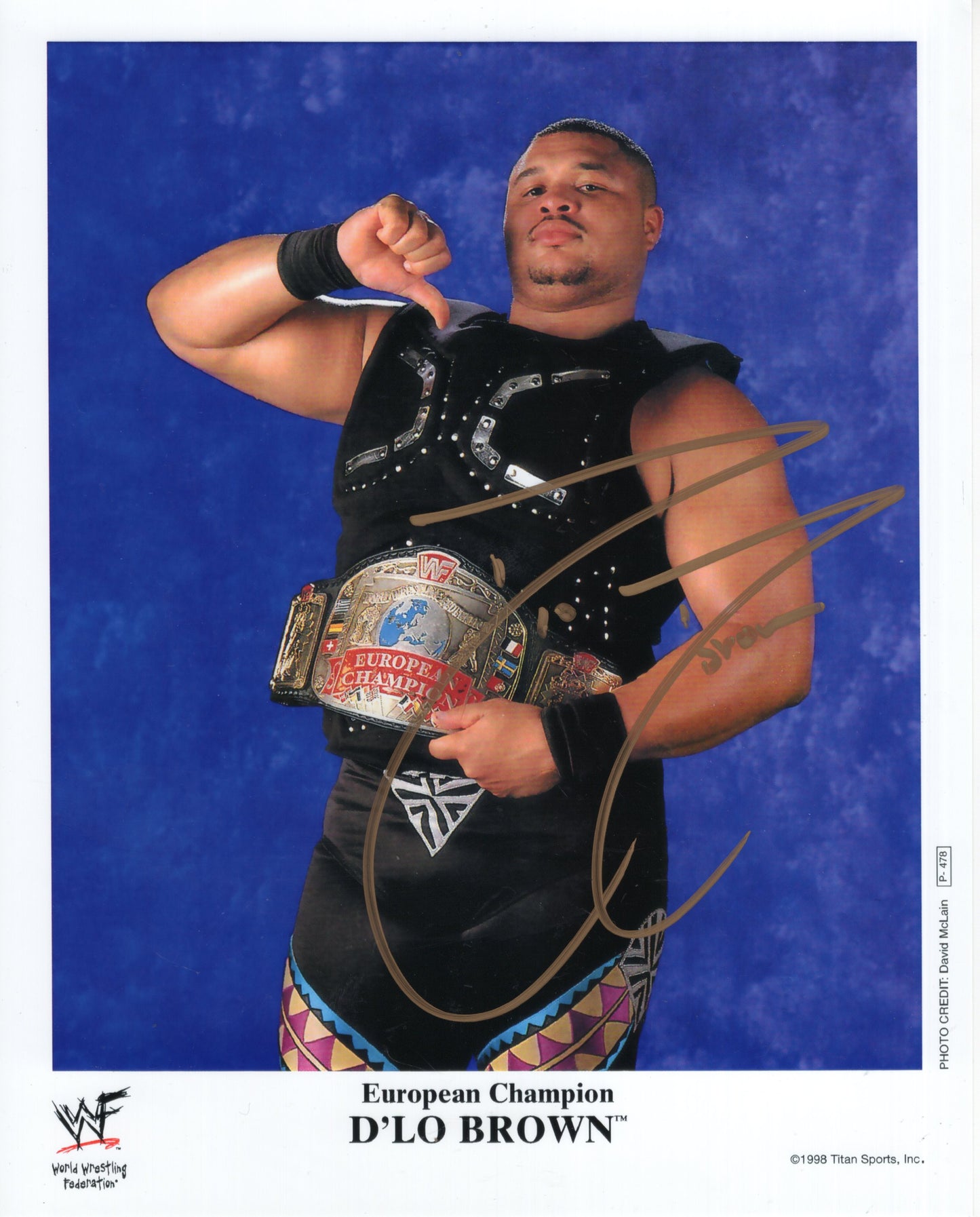 D-Lo Brown DLO WWF WWE 8x10 photo signed auto autograph