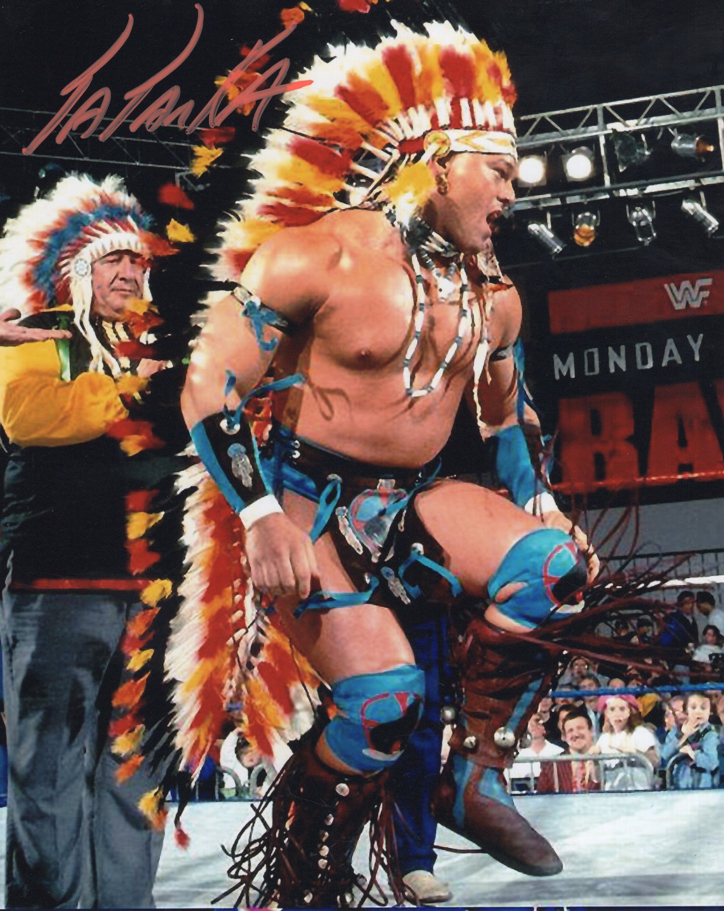 Tatanka 8x10 photo signed auto autographed WWE WWF