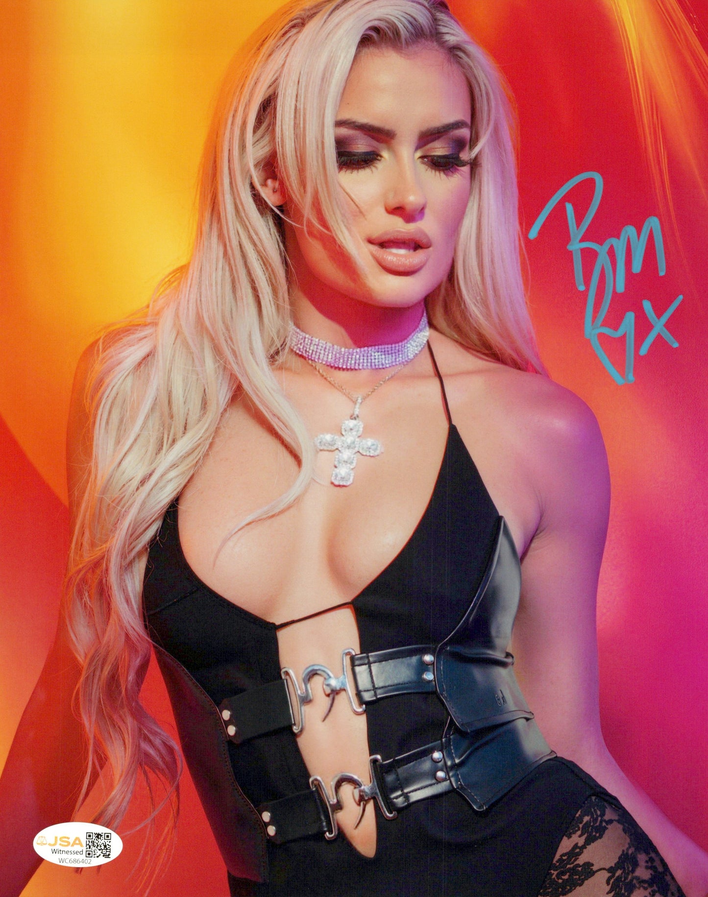 Blake Monroe Mariah May (metallic 8x10) photo signed auto autographed AEW WWE