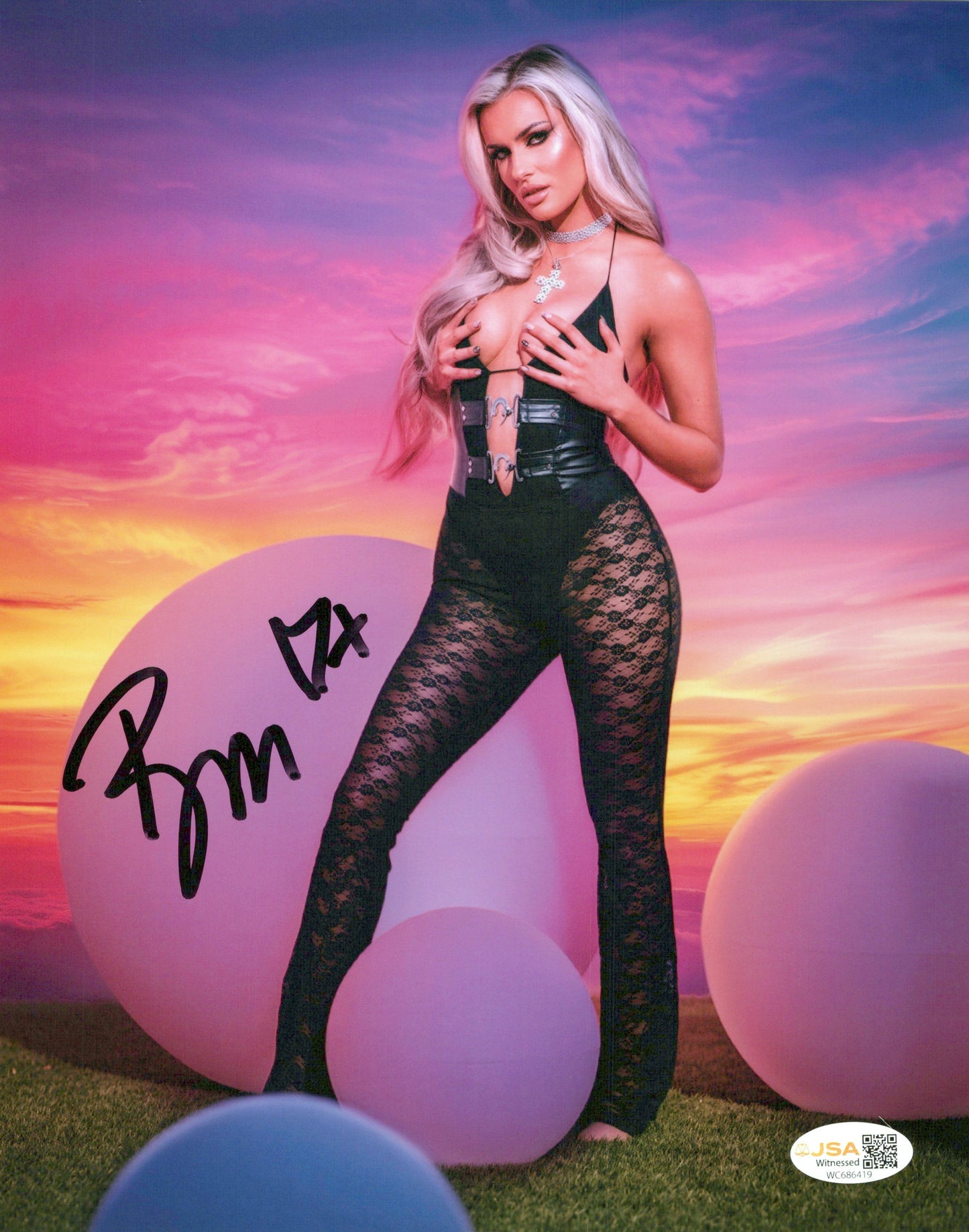 Blake Monroe Mariah May (metallic 8x10) photo signed auto autographed AEW WWE