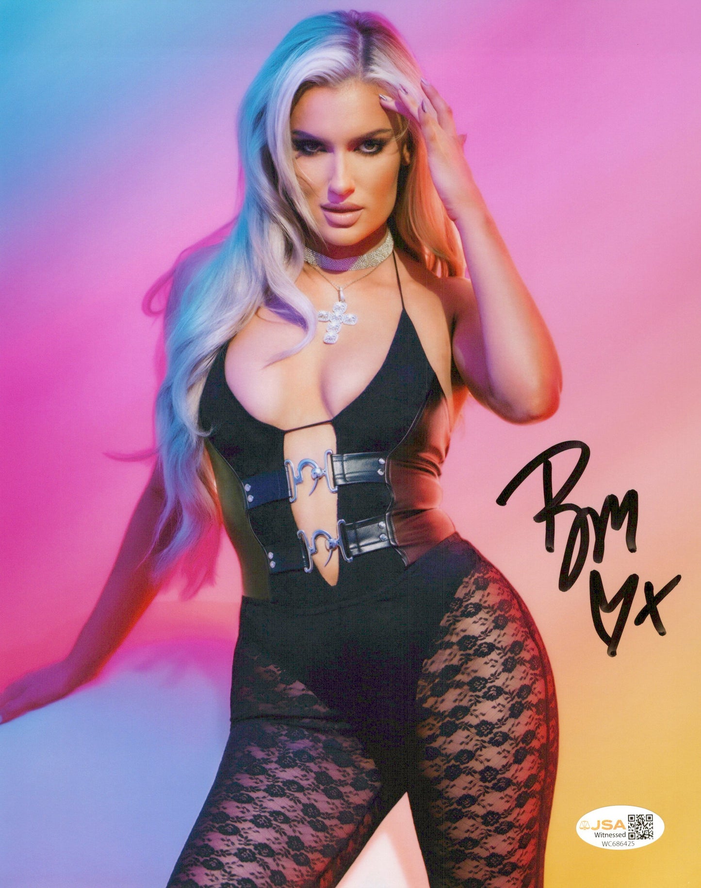 Blake Monroe Mariah May (metallic 8x10) photo signed auto autographed AEW WWE