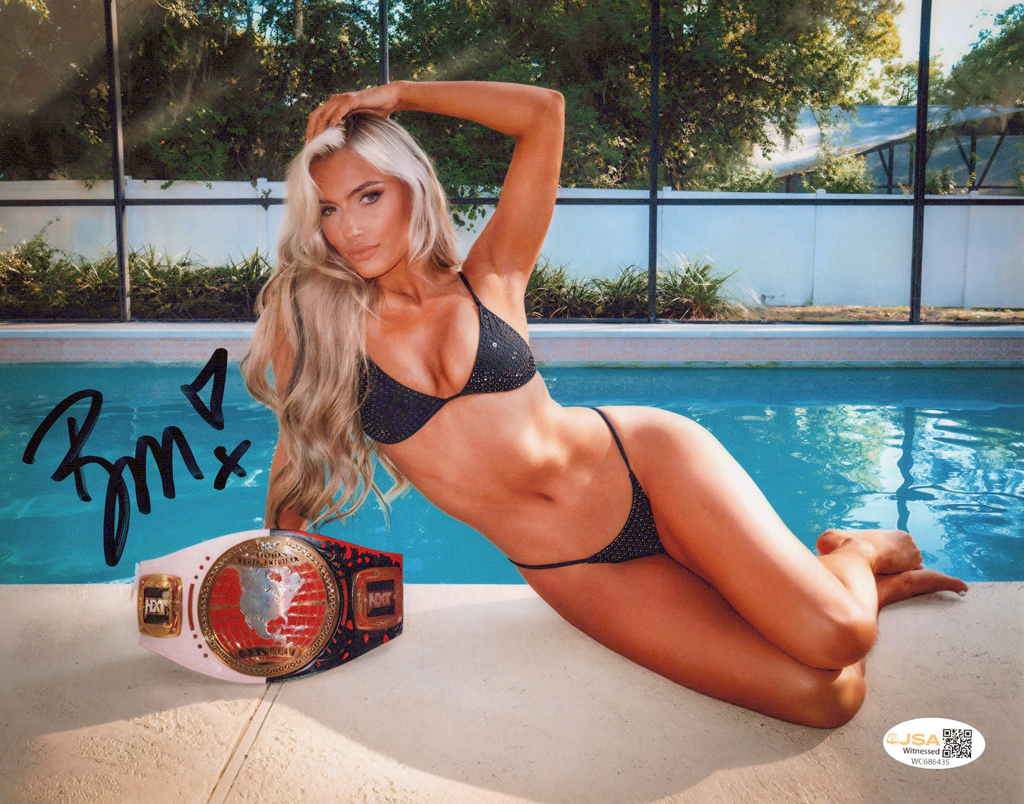 Blake Monroe Mariah May (metallic 8x10) photo signed auto autographed AEW WWE