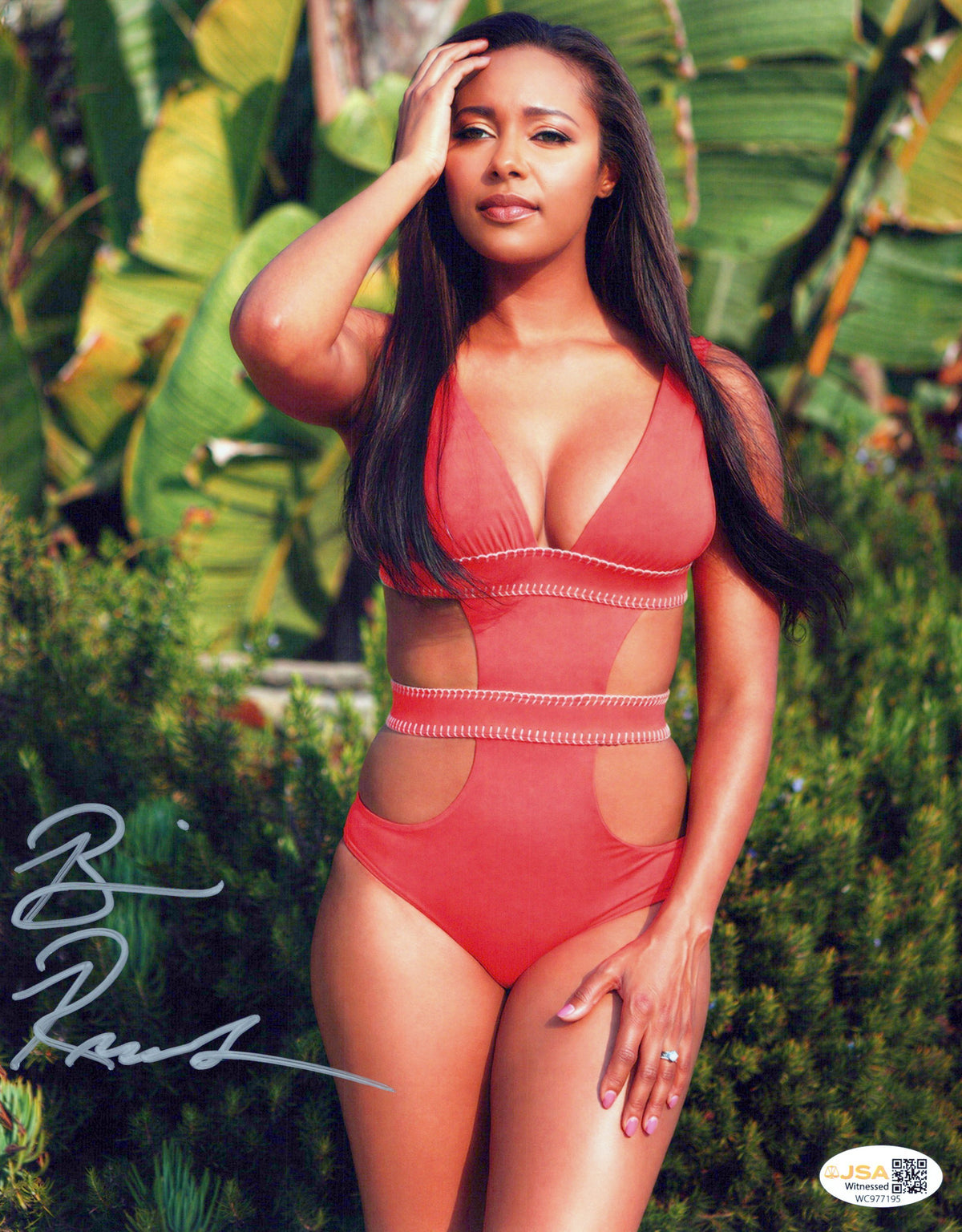 Brandi Rhodes metallic 8x10 photo JSA COA funhouse signed auto autographed WWE AEW