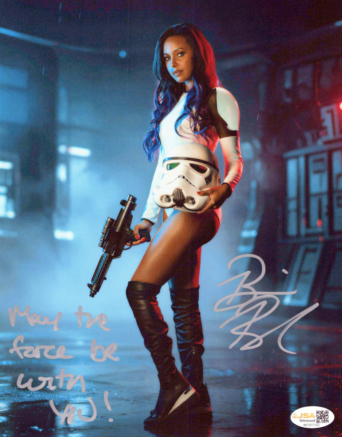 Brandi Rhodes metallic 8x10 photo JSA COA funhouse signed auto autographed WWE AEW