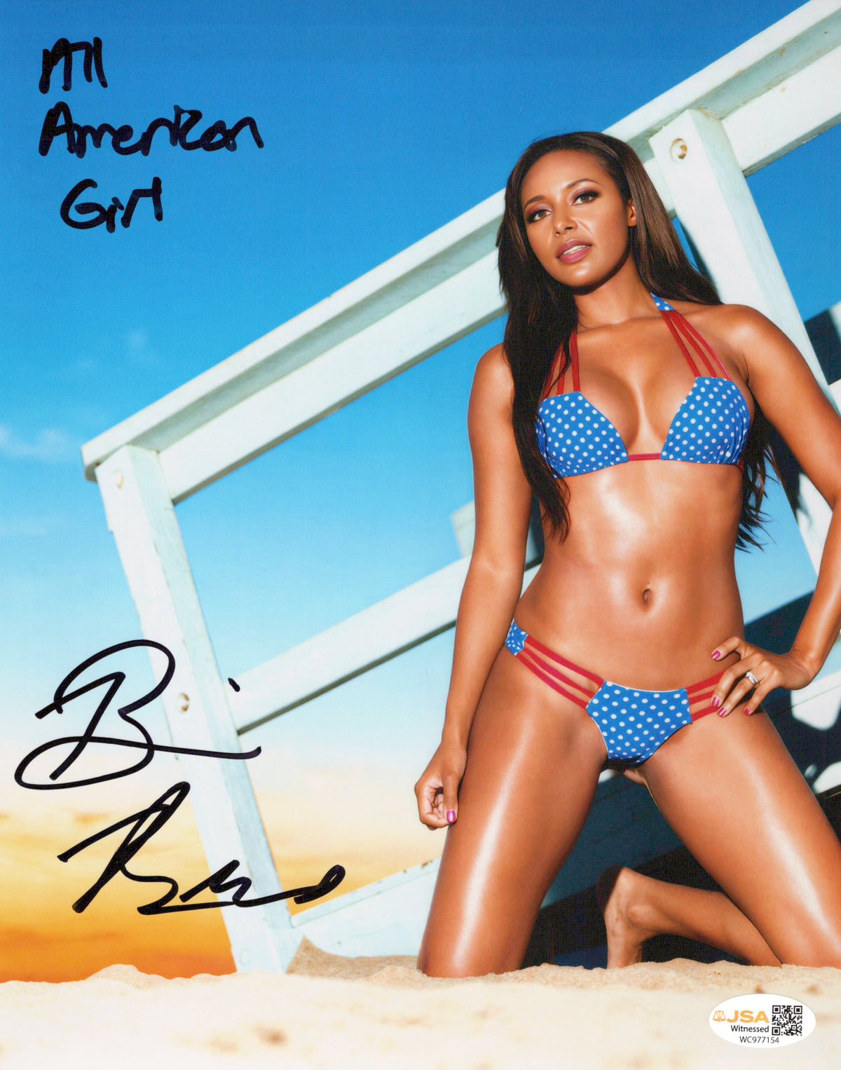 Brandi Rhodes metallic 8x10 photo JSA COA funhouse signed auto autographed WWE AEW