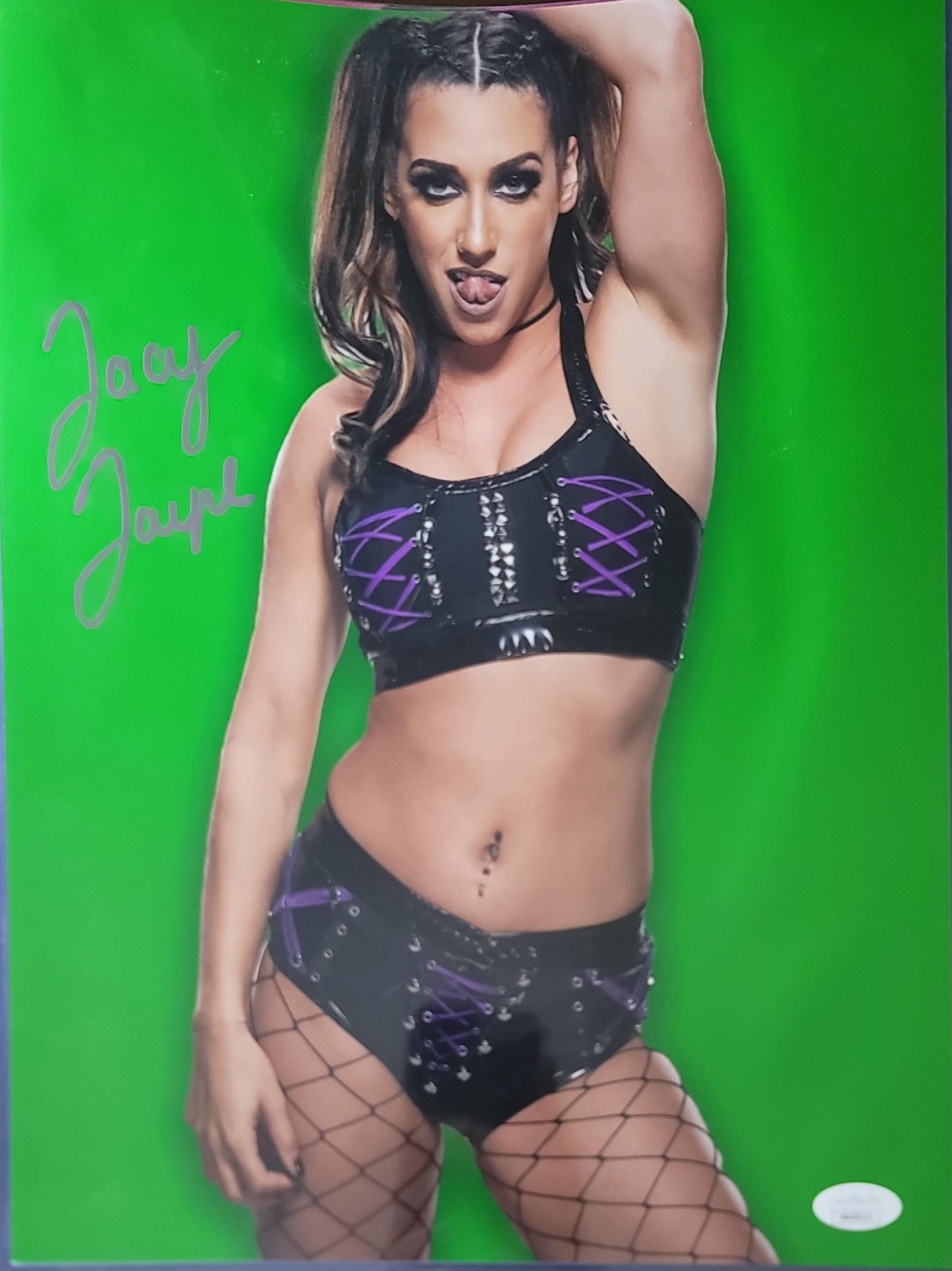 Jacy Jayne funhouse METALLIC 11x14 jsa photo signed auto autographed NXT WWE