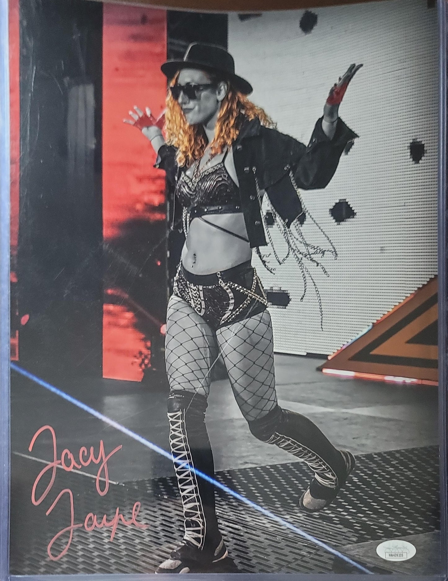 Jacy Jayne funhouse METALLIC 11x14 jsa photo signed auto autographed NXT WWE