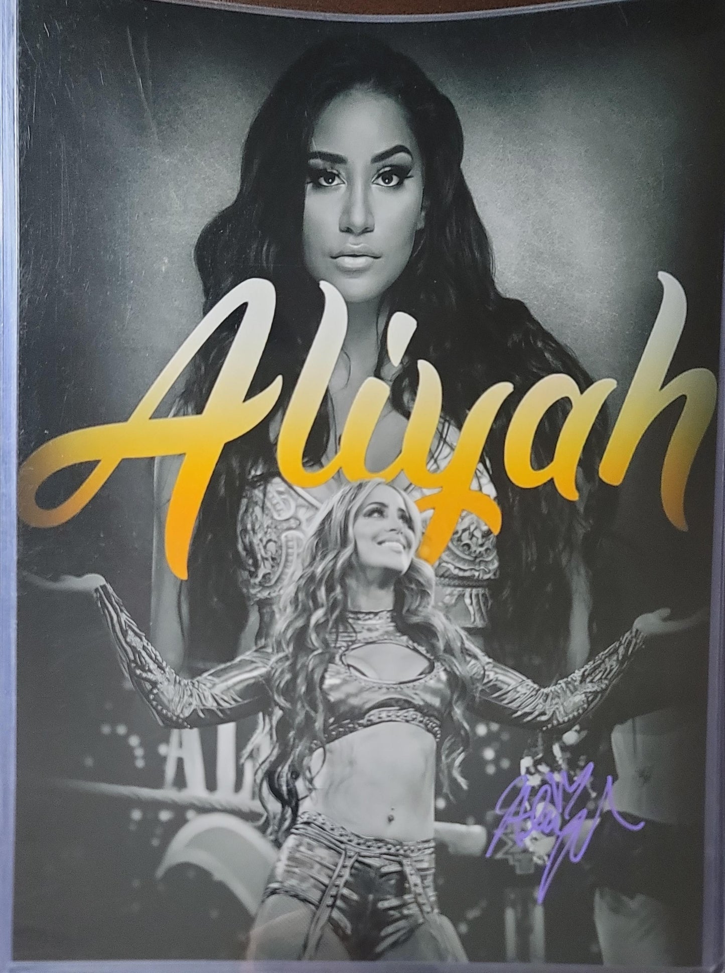 Aliyah (11x14 metallic photo) signed auto autographed