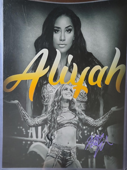 Aliyah (11x14 metallic photo) signed auto autographed