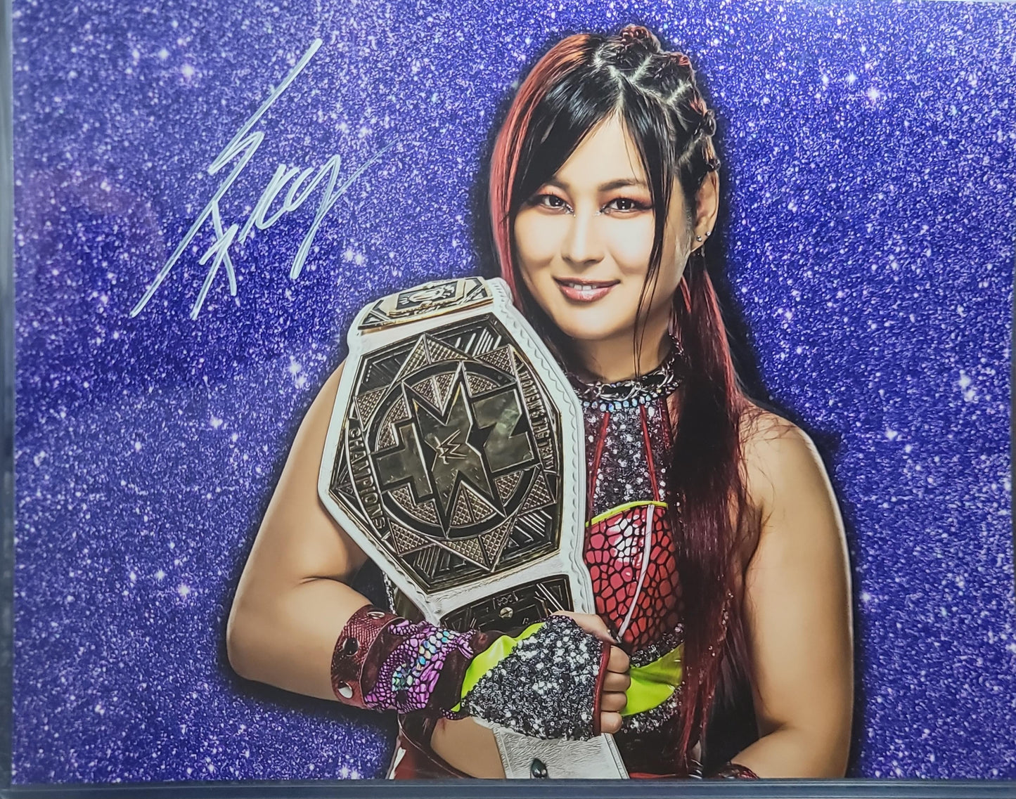 Iyo Sky Io Sharai Funhouse (metallic 11x14) - wwe photo signed auto autographed SEXY