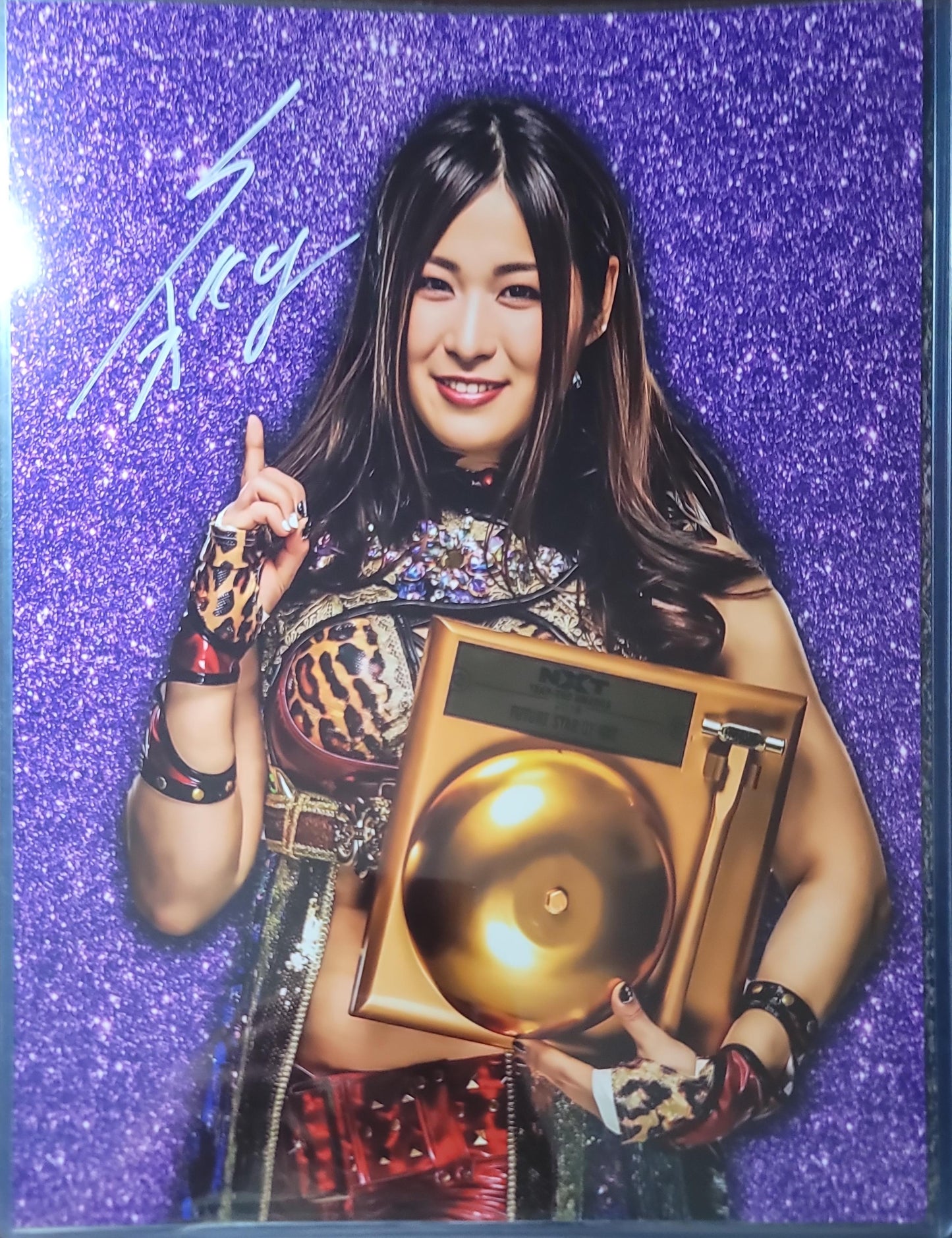 Iyo Sky Io Sharai Funhouse (metallic 11x14) - wwe photo signed auto autographed SEXY