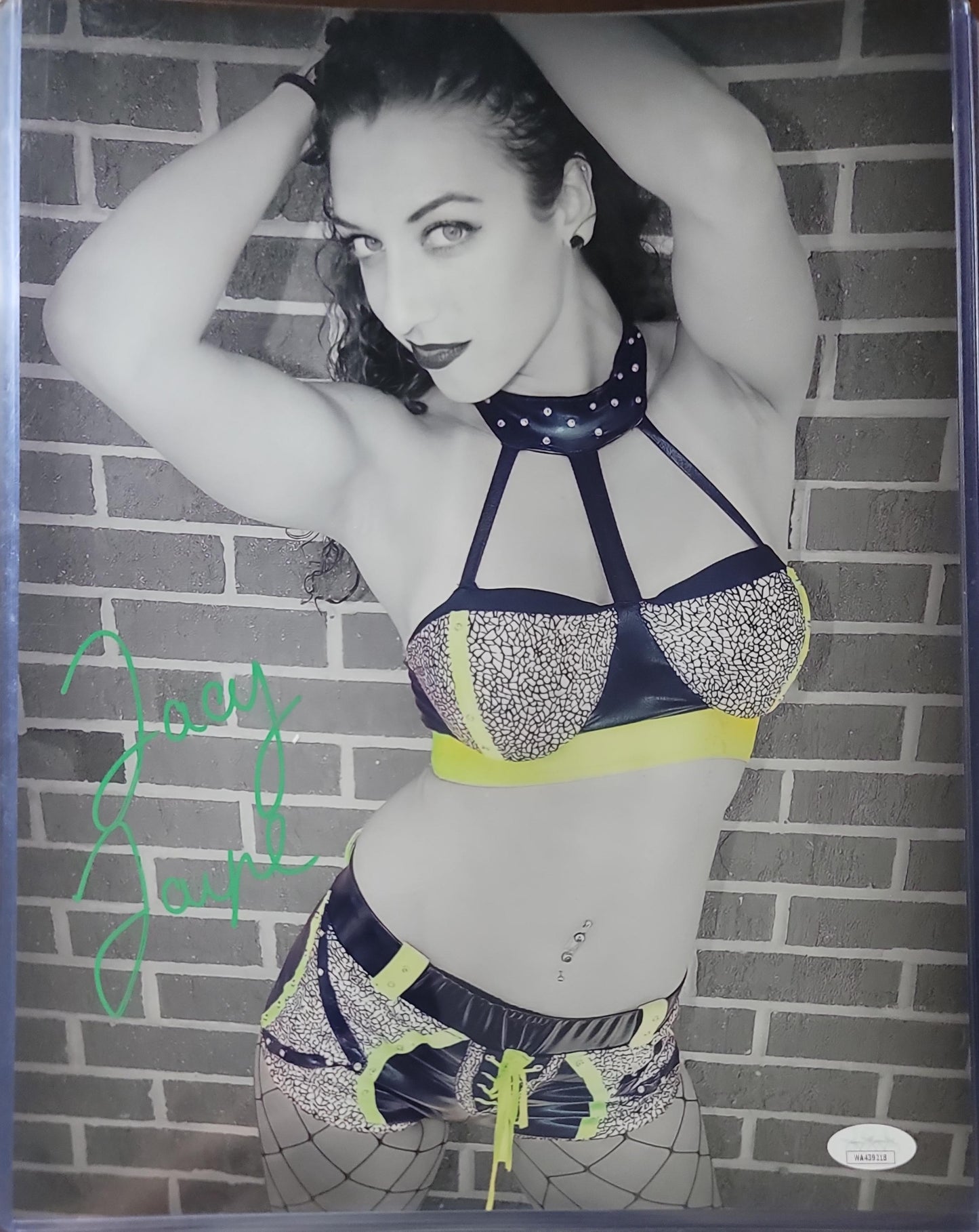 Jacy Jayne funhouse METALLIC 11x14 jsa photo signed auto autographed NXT WWE