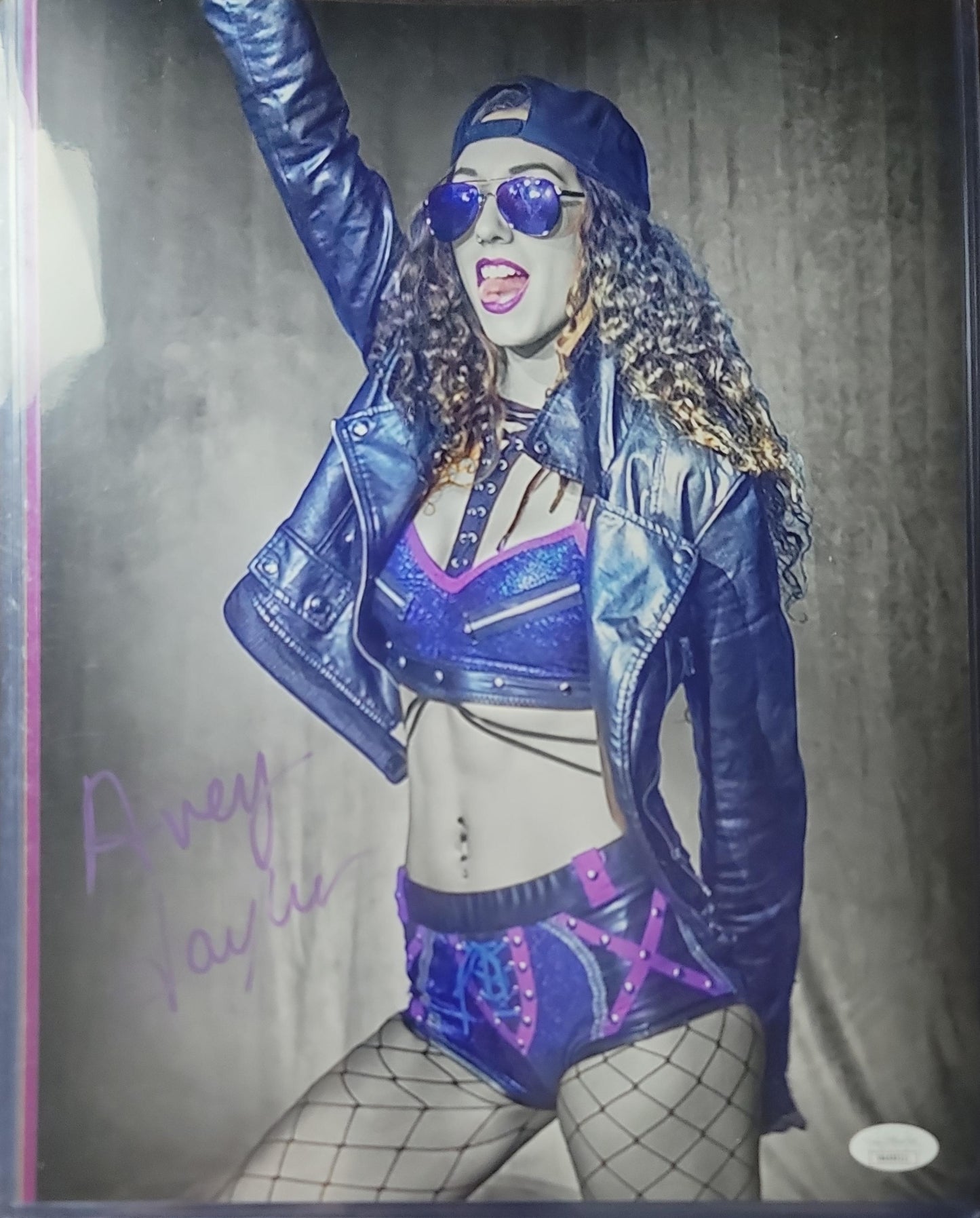 Jacy Jayne Avery Taylor funhouse METALLIC 11x14 jsa photo signed autographed NXT WWE