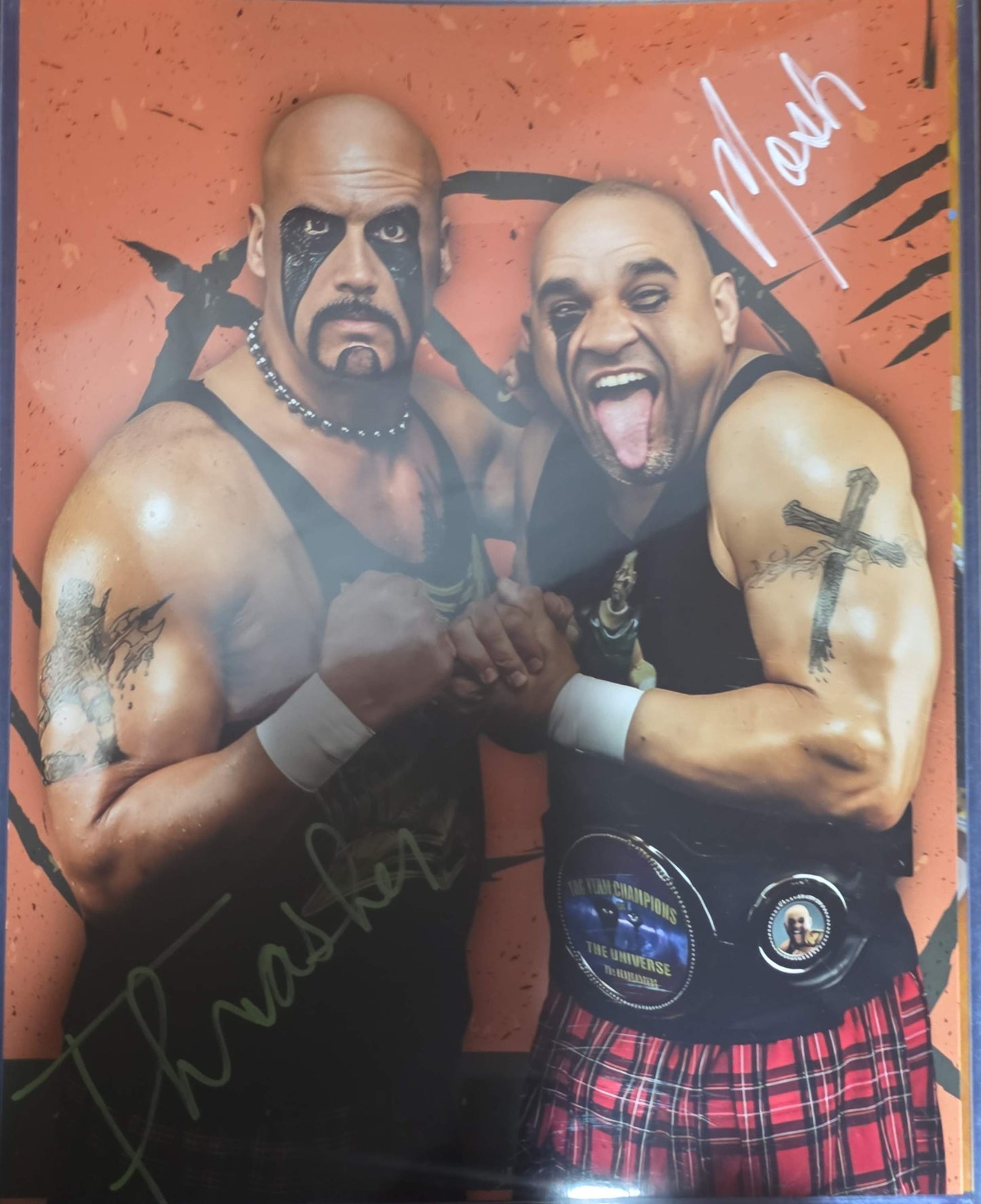 The Headbangers (metallic 11x14 photo) JSA COA FUNHOUSE signed WWE autographed