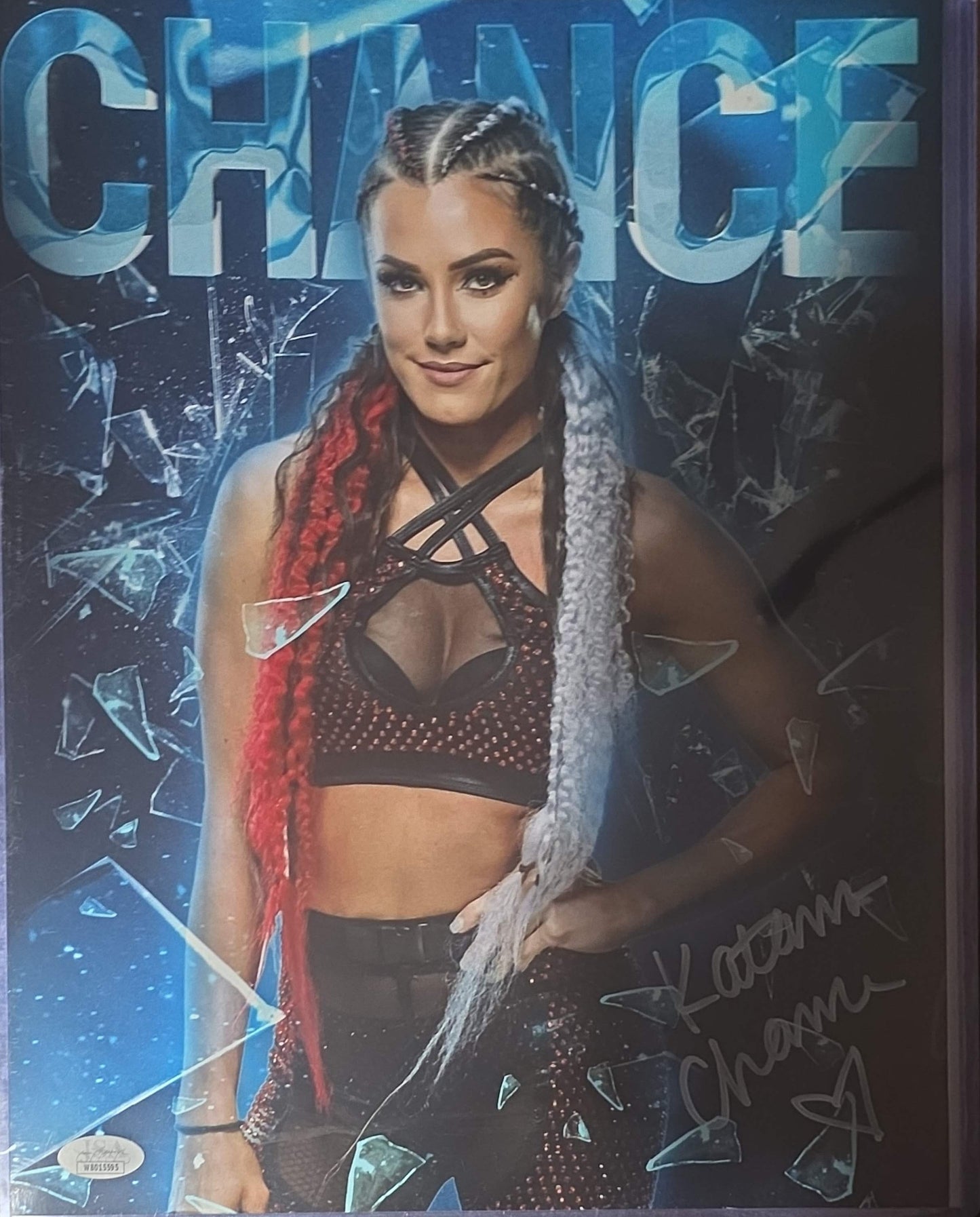 Katana Chance (11x14 funhouse metallic) nxt signed Kacy Catanzaro autographed JSA