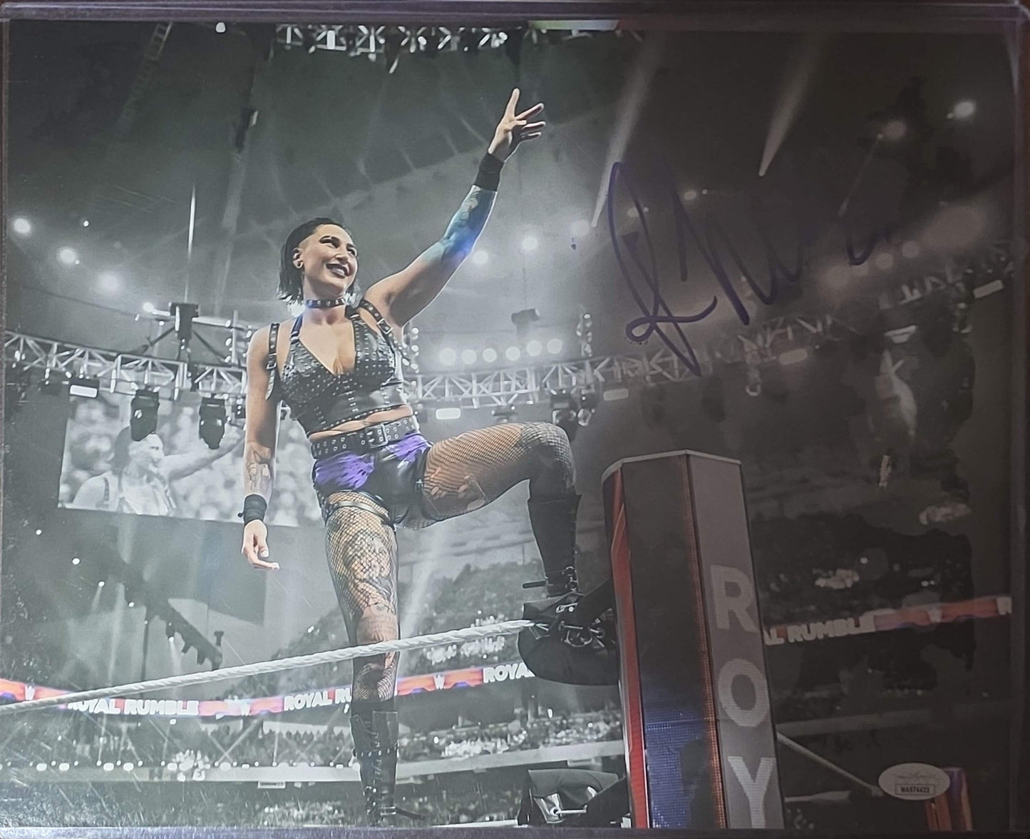 Rhea Ripley (11x14 metallic) jsa Funhouse MAMI photo signed auto autographed