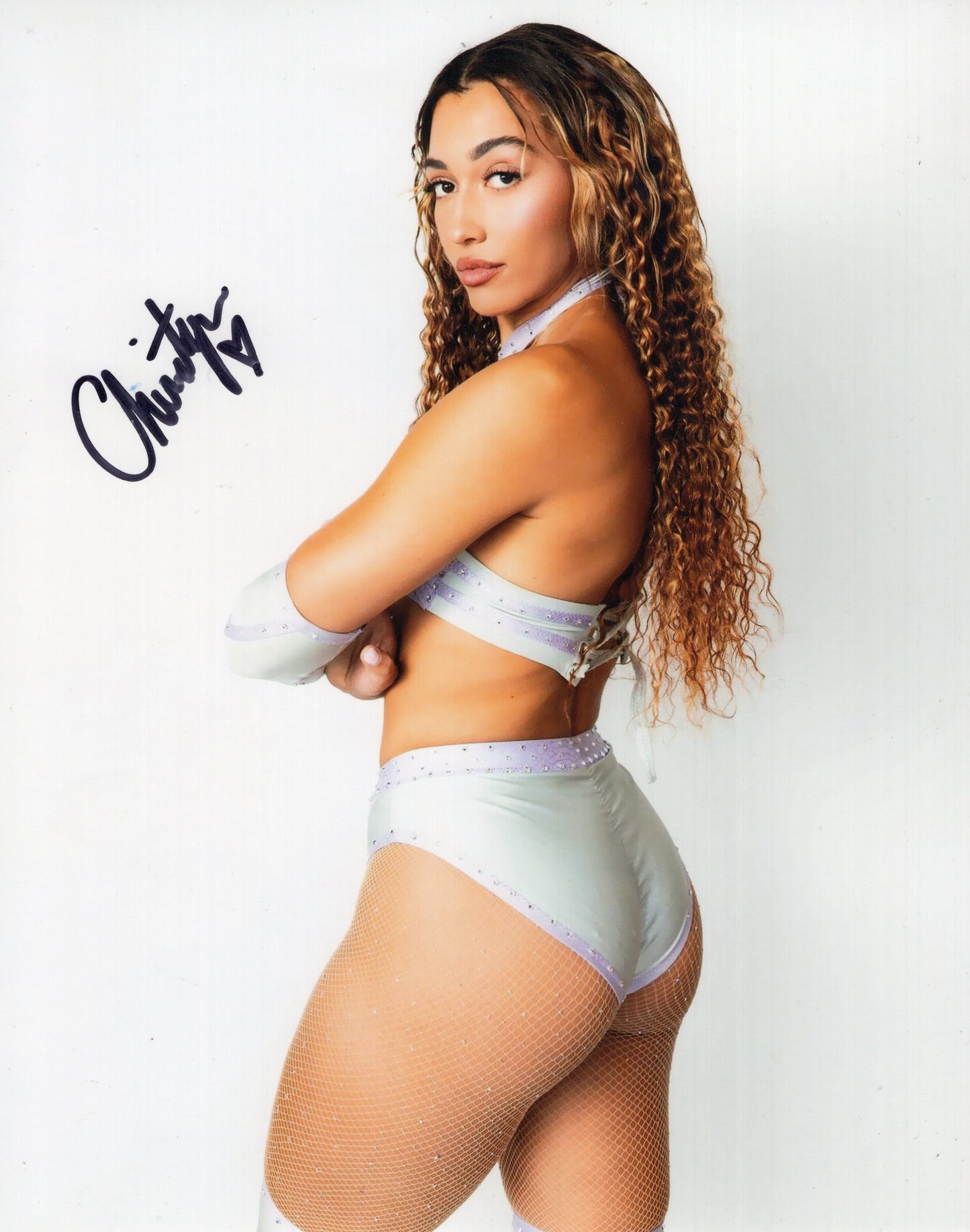 Christyan Reid XO (8x10) photo signed auto autographed AEW TNA WWE NXT ROH