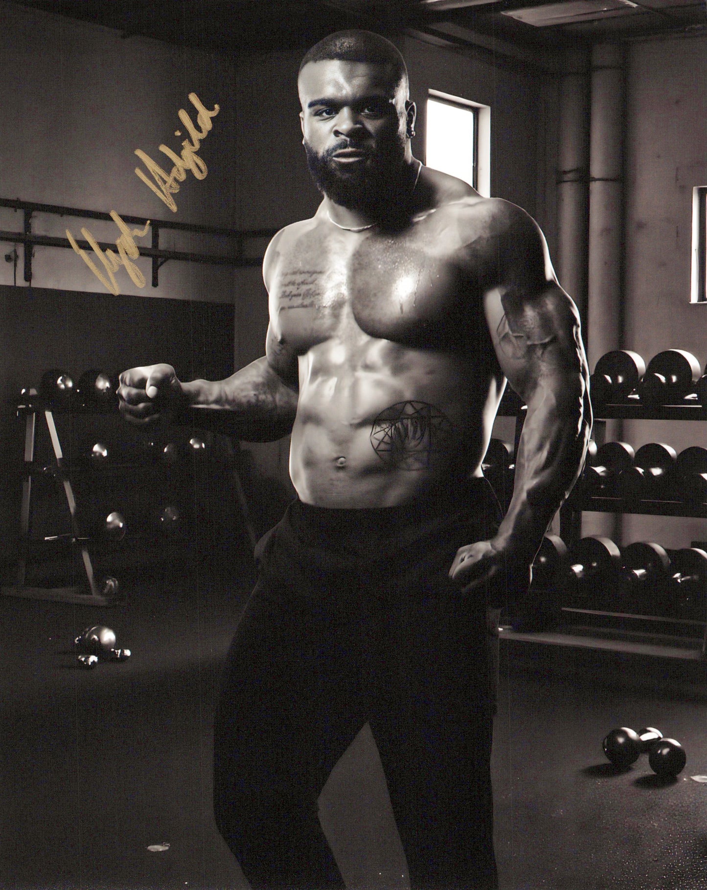 Elijah Holyfield (8x10) photo signed auto autographed WWE LFG Football NXT