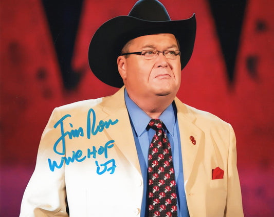 Jim Ross AEW WWF WWE WCW signed autographed 8x10 photo auto inscribed