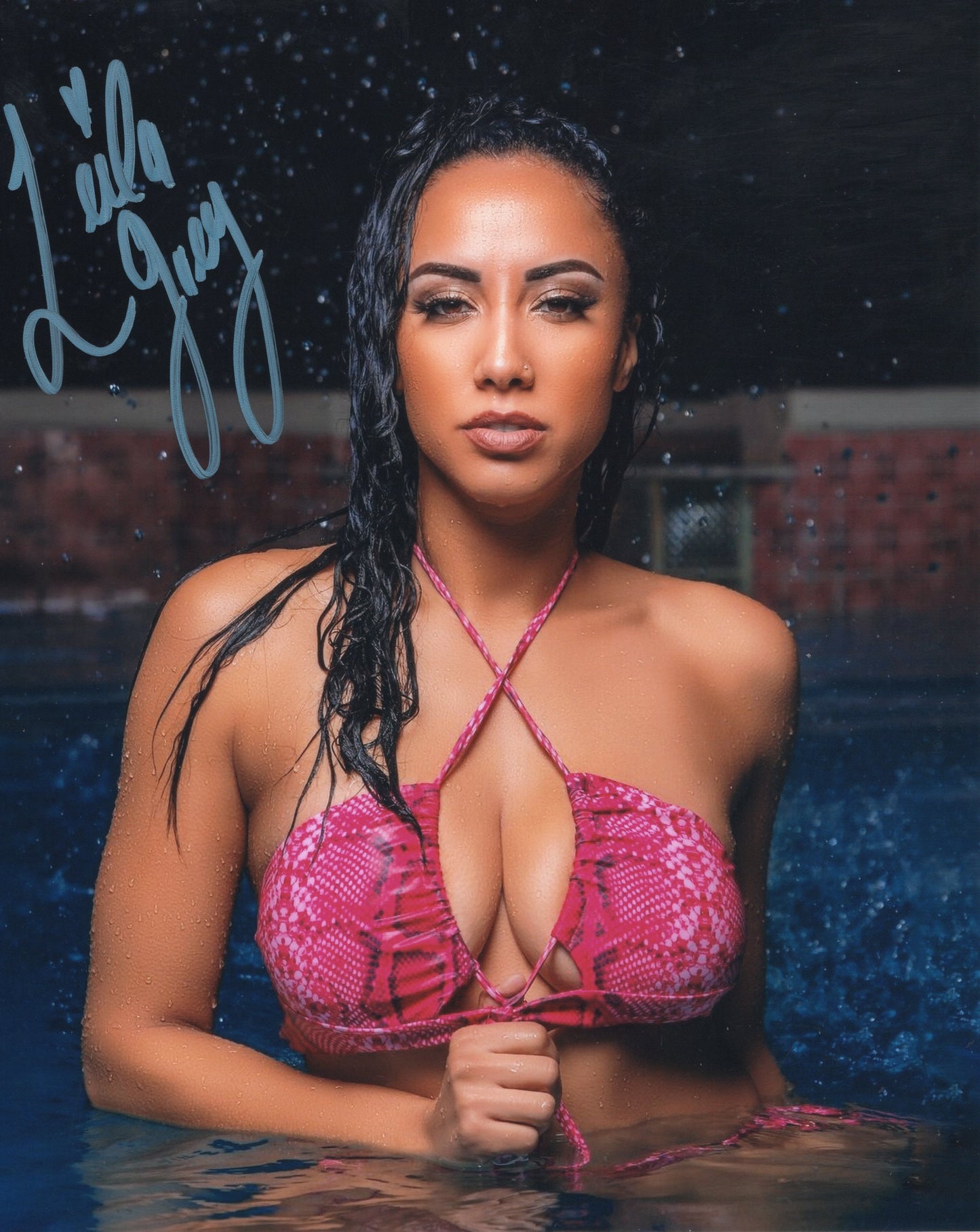 Leila Grey 8x10 AEW Autographed signed photo! Sexy Hot