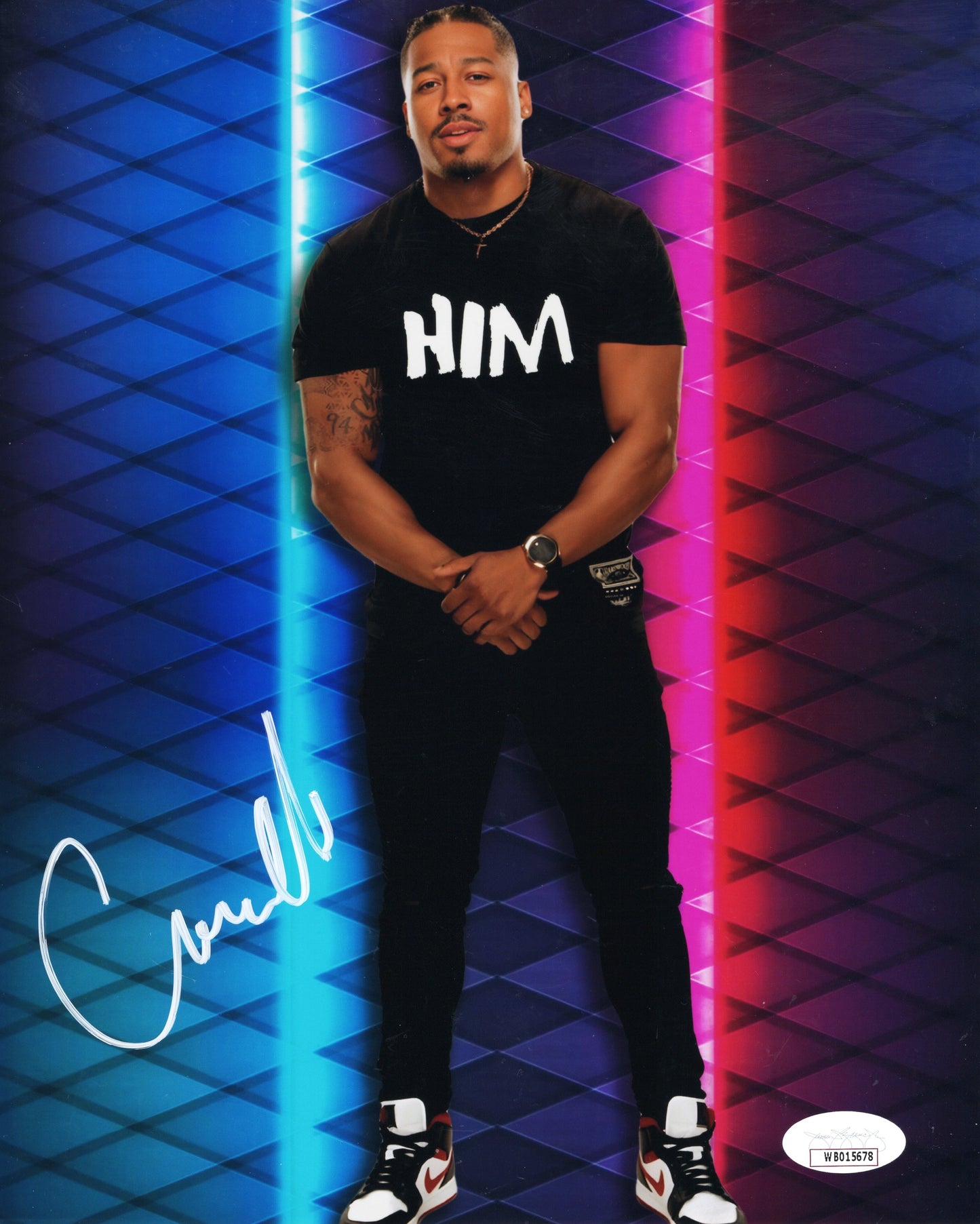 Carmelo Hayes jsa NXT (funhouse metallic 8x10) photo signed autographs
