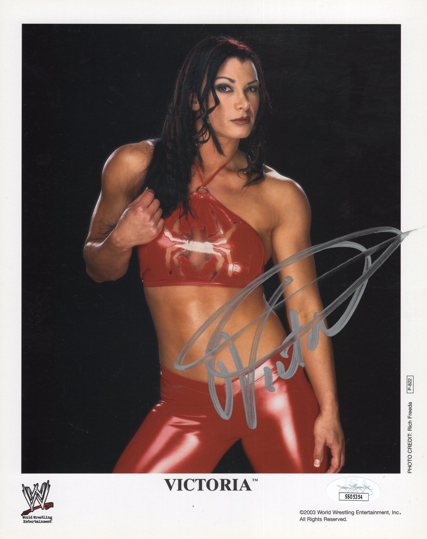 Victoria 8x10 original promo jsa signed photo signed auto autographed WWE