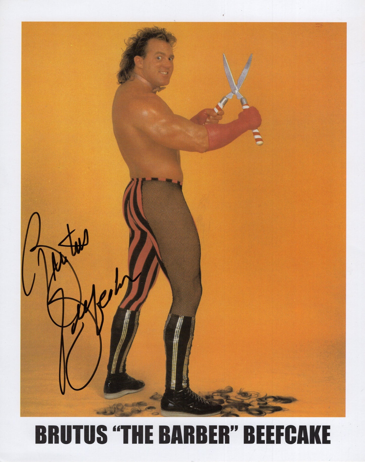 Brutus the Barber Beefcake WWF (8x10) photo signed auto autographed