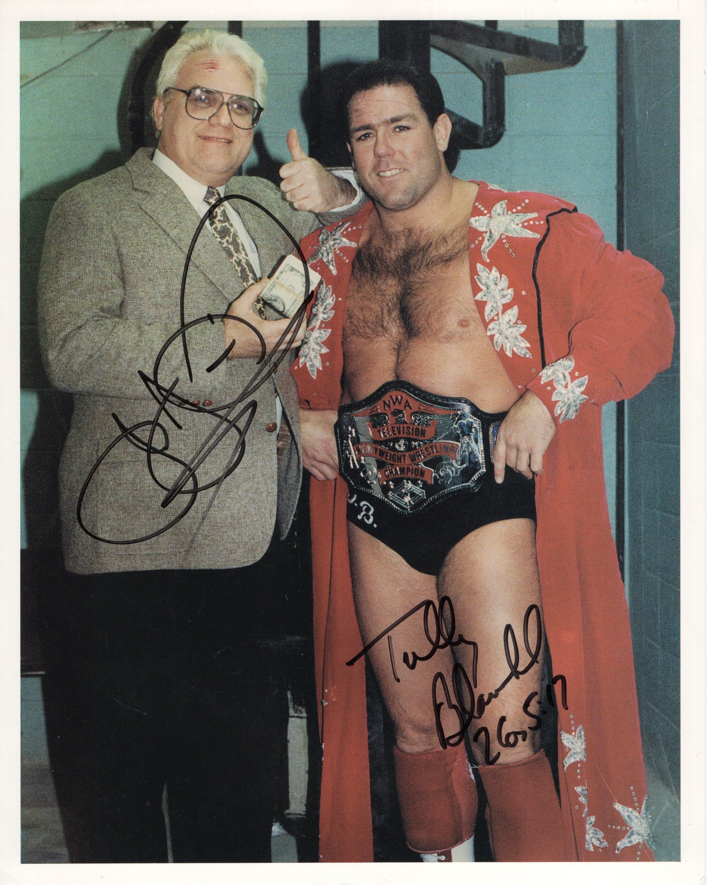 JJ Dillon Tully Blanchard 8x10 photo signed auto autographed WCW NWA