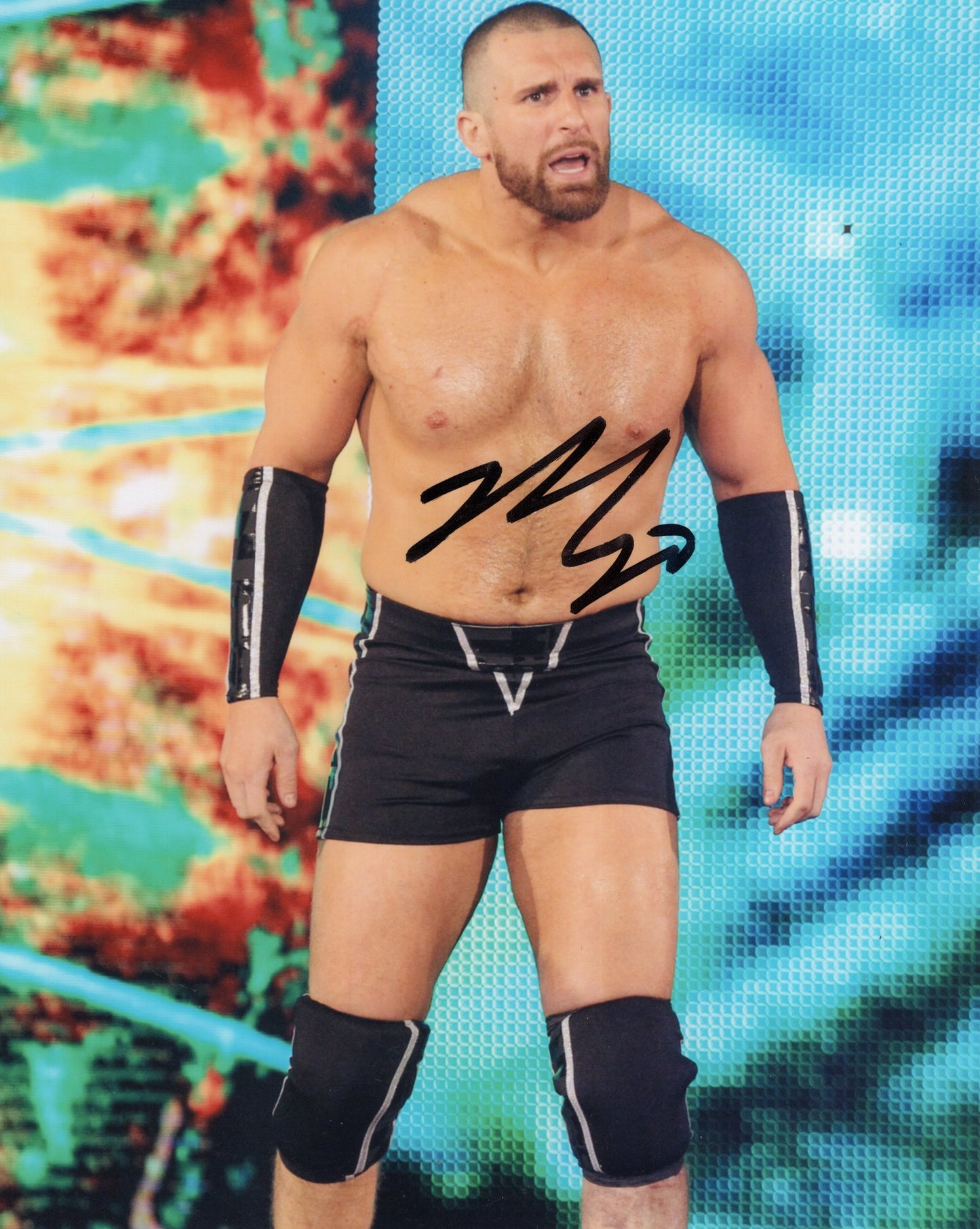 Mojo Rawley WWE football 8x10 photo signed auto autographed 2