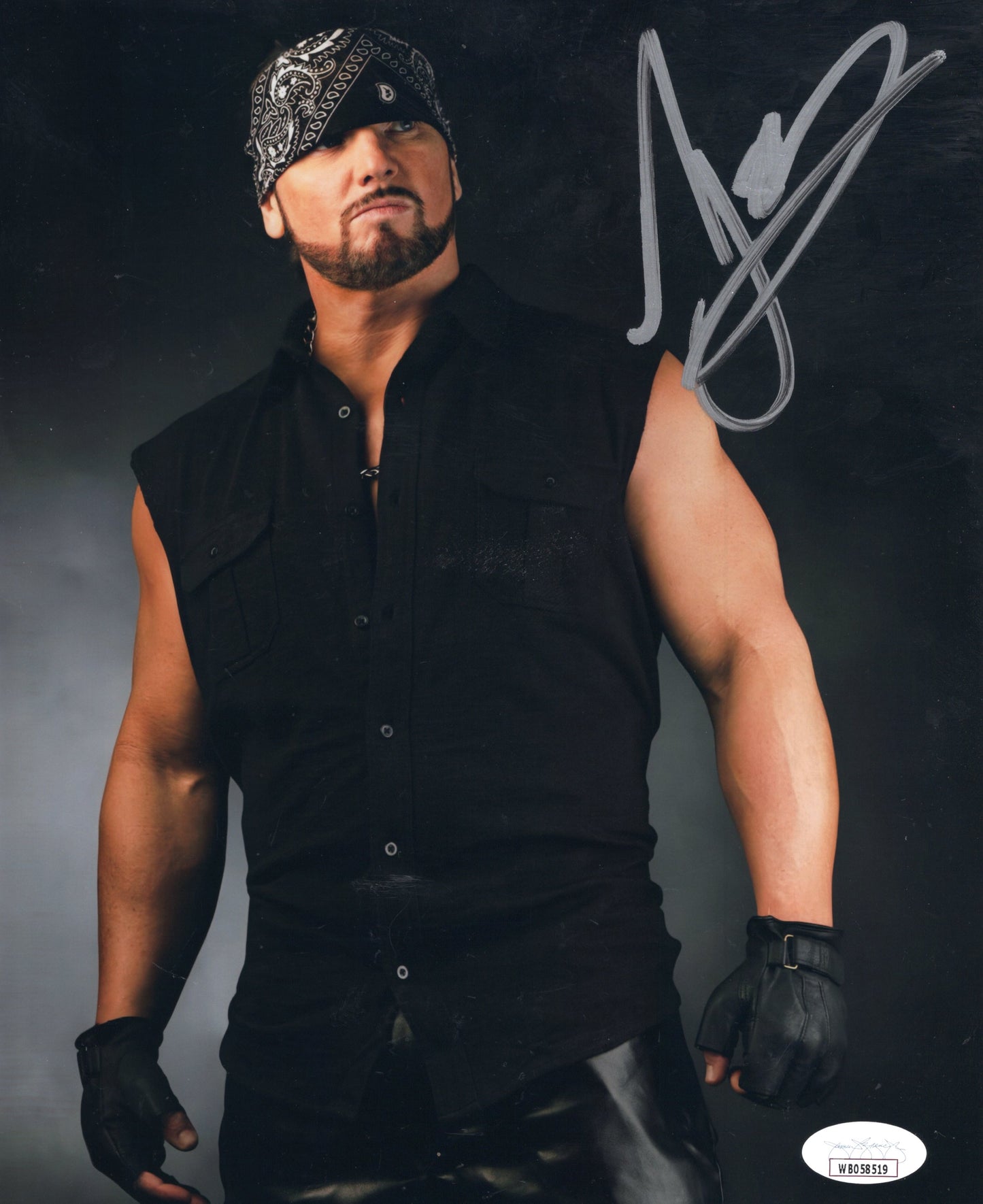 AJ Styles (metallic 8x10) Undertaker Tribute Funhouse JSA WWE photo signed