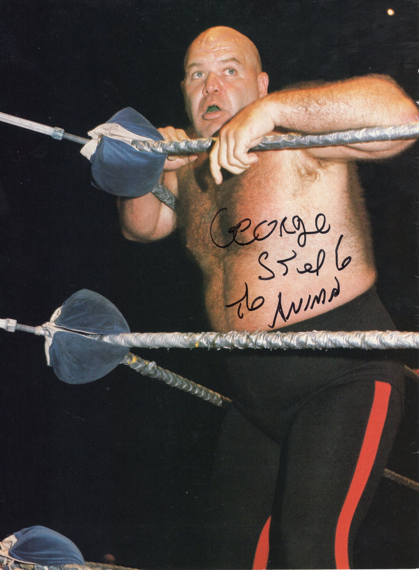 George the Animal Steele (magazine page) photo signed auto autographed