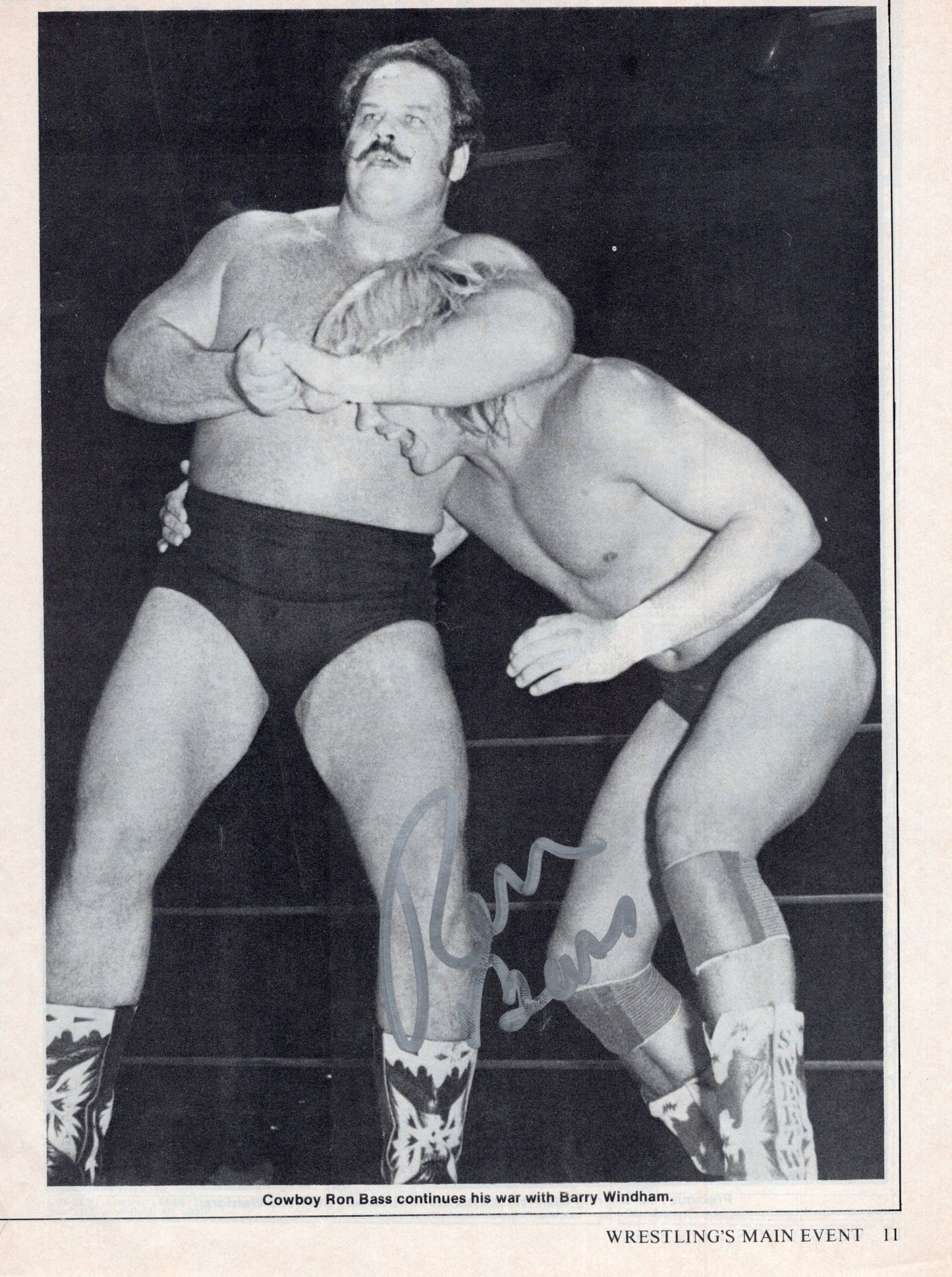 Ron bass (magazine page) photo signed auto autographed