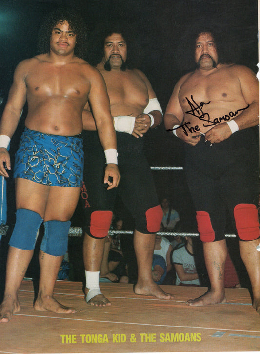 Afa (of the Wild Samoans) (magazine page) signed auto autographed