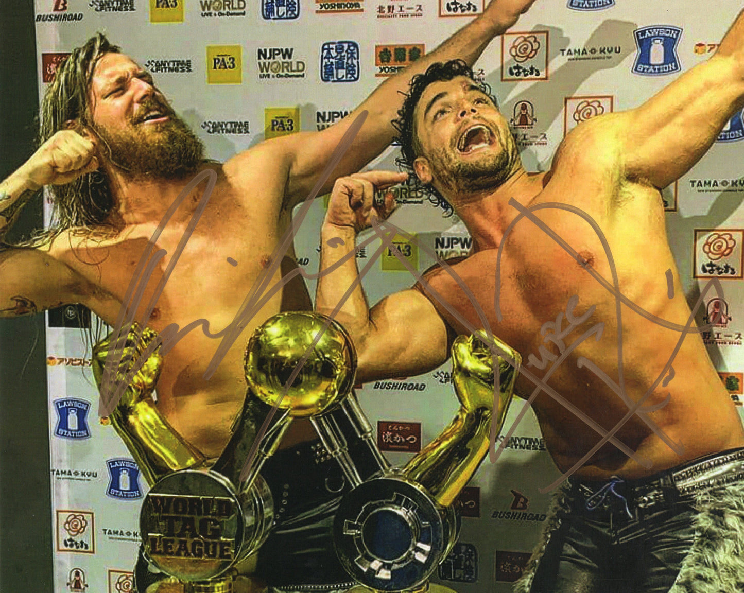 FinJuice (dual signed) 8x10 photo signed auto autographed David Finley Juice Robinson