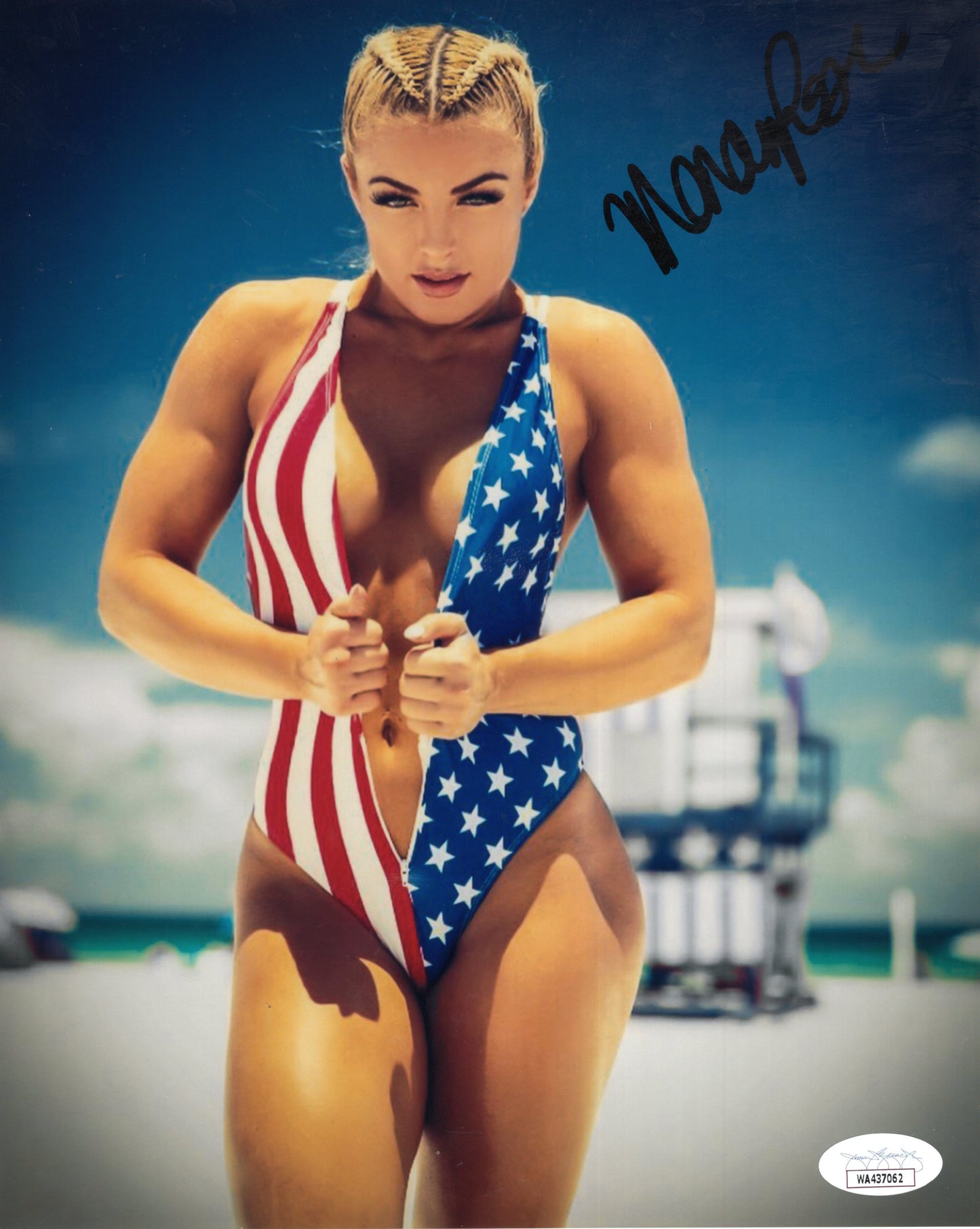 Mandy Rose (Metallic 8x10) JSA signed SEXY photo autographed WWE NXT Mandy Sacs