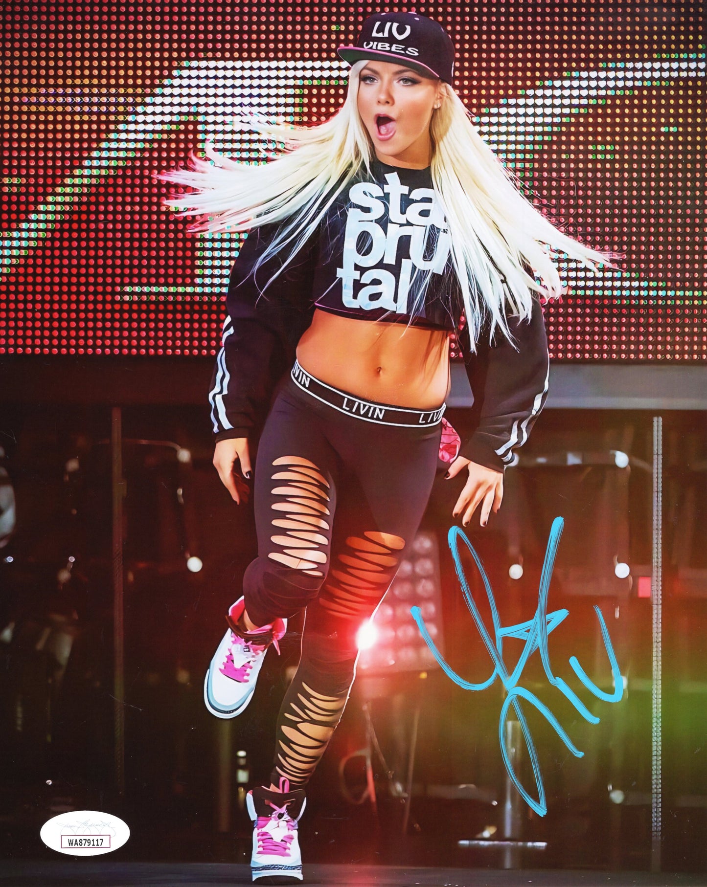 Liv Morgan (metallic 8x10) jsa photo signed auto autographed WWE