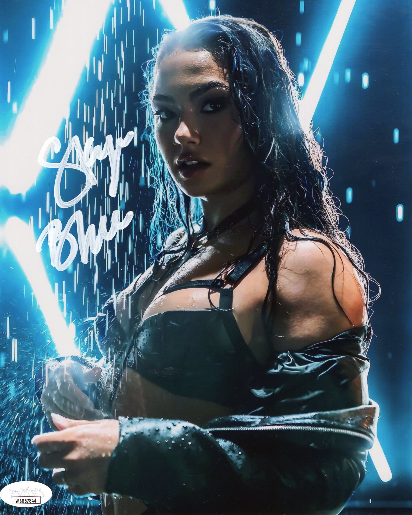 Skye Blue (Metallic 8x10) JSA COA AEW SEXY JSA photo signed auto autographed