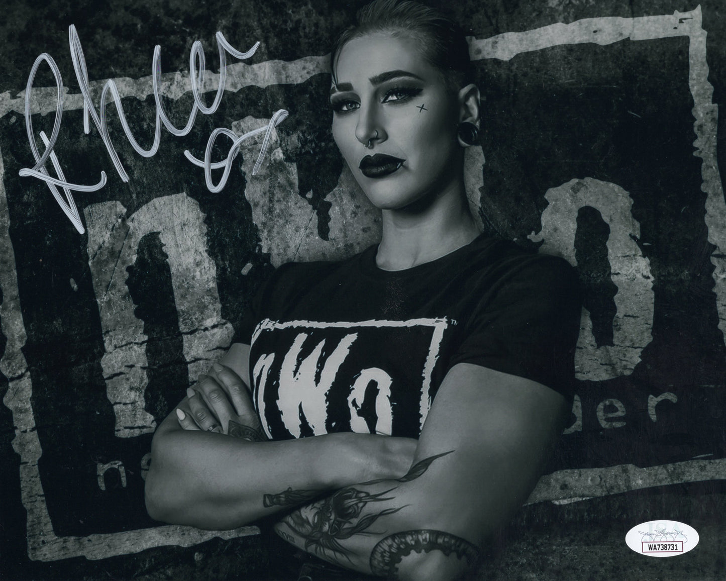 Rhea Ripley (8x10 metallic) jsa Funhouse MAMI photo signed auto autographed NWO