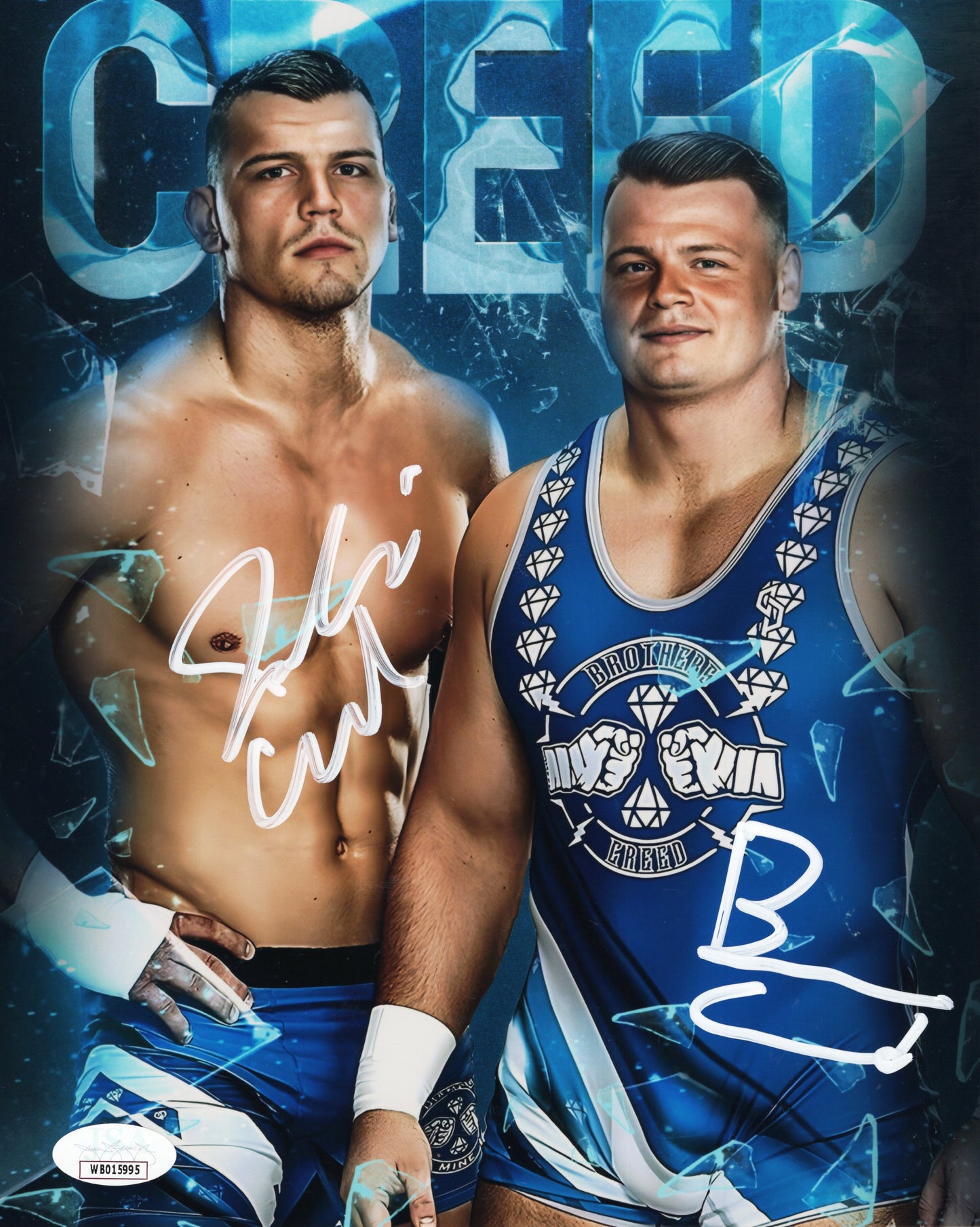 Creed Brothers (metallic 8x10) WWE NXT jsa photo signed auto autographed