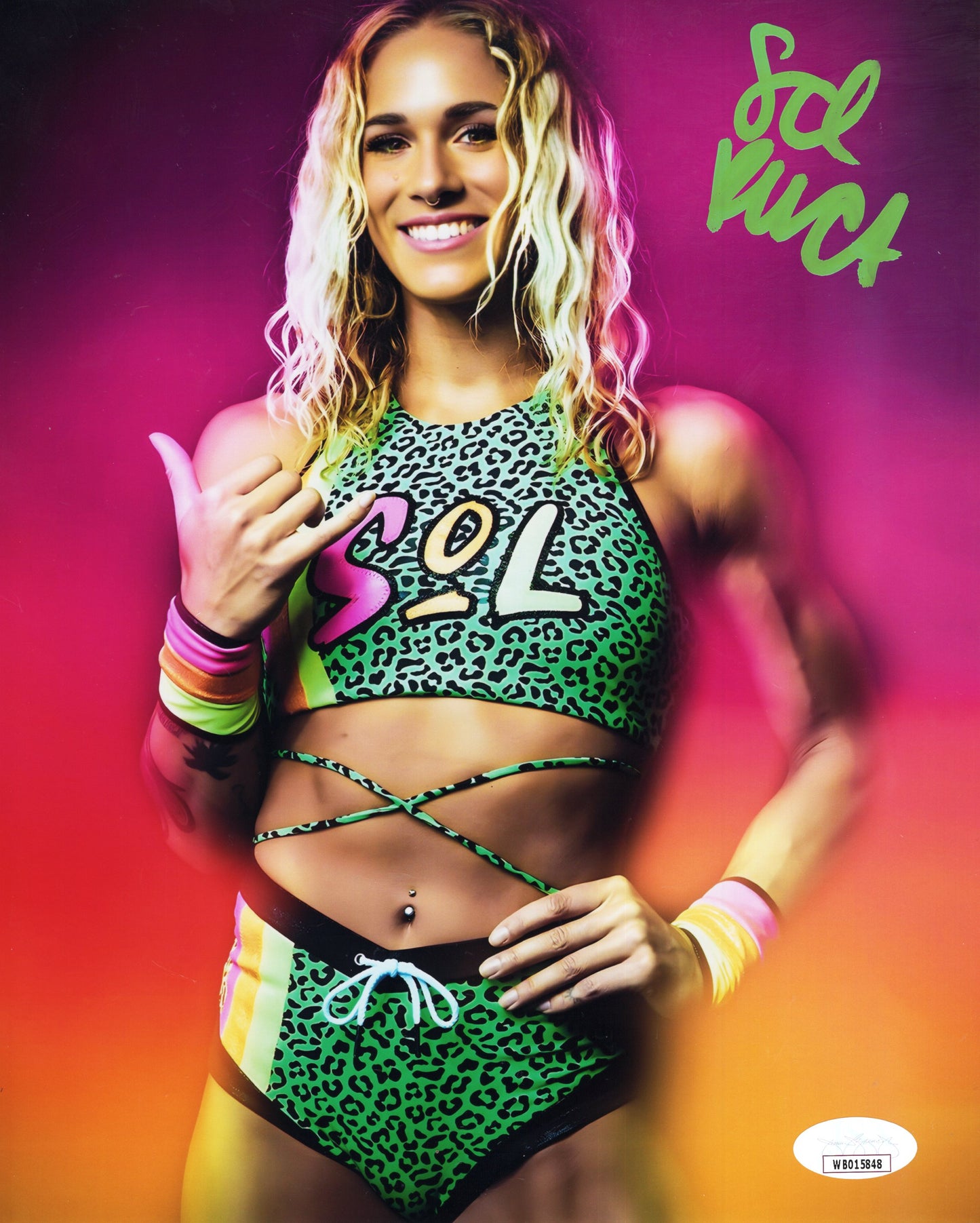 Sol Ruca (metallic 8x10) WWE NXT SEXY photo signed auto autographed JSA